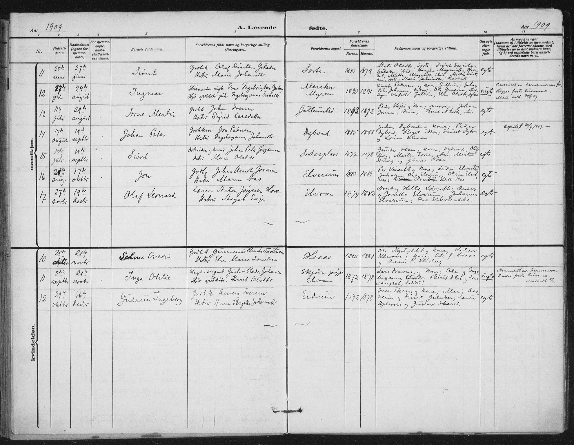 Ministerialprotokoller, klokkerbøker og fødselsregistre - Nord-Trøndelag, SAT/A-1458/710/L0095: Ministerialbok nr. 710A01, 1880-1914