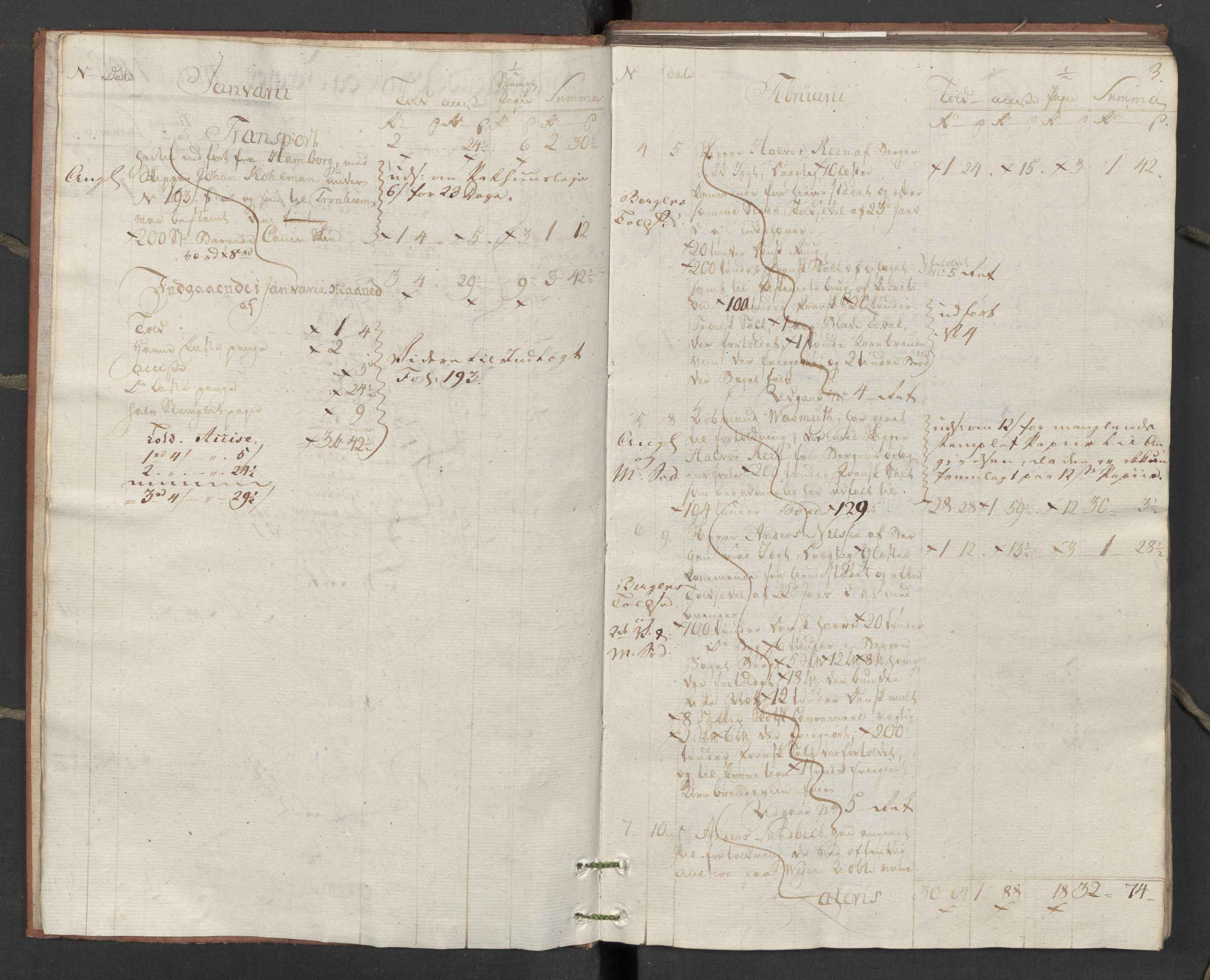 Generaltollkammeret, tollregnskaper, AV/RA-EA-5490/R32/L0047/0001: Tollregnskaper Kristiansund / Hovedtollbok, 1790