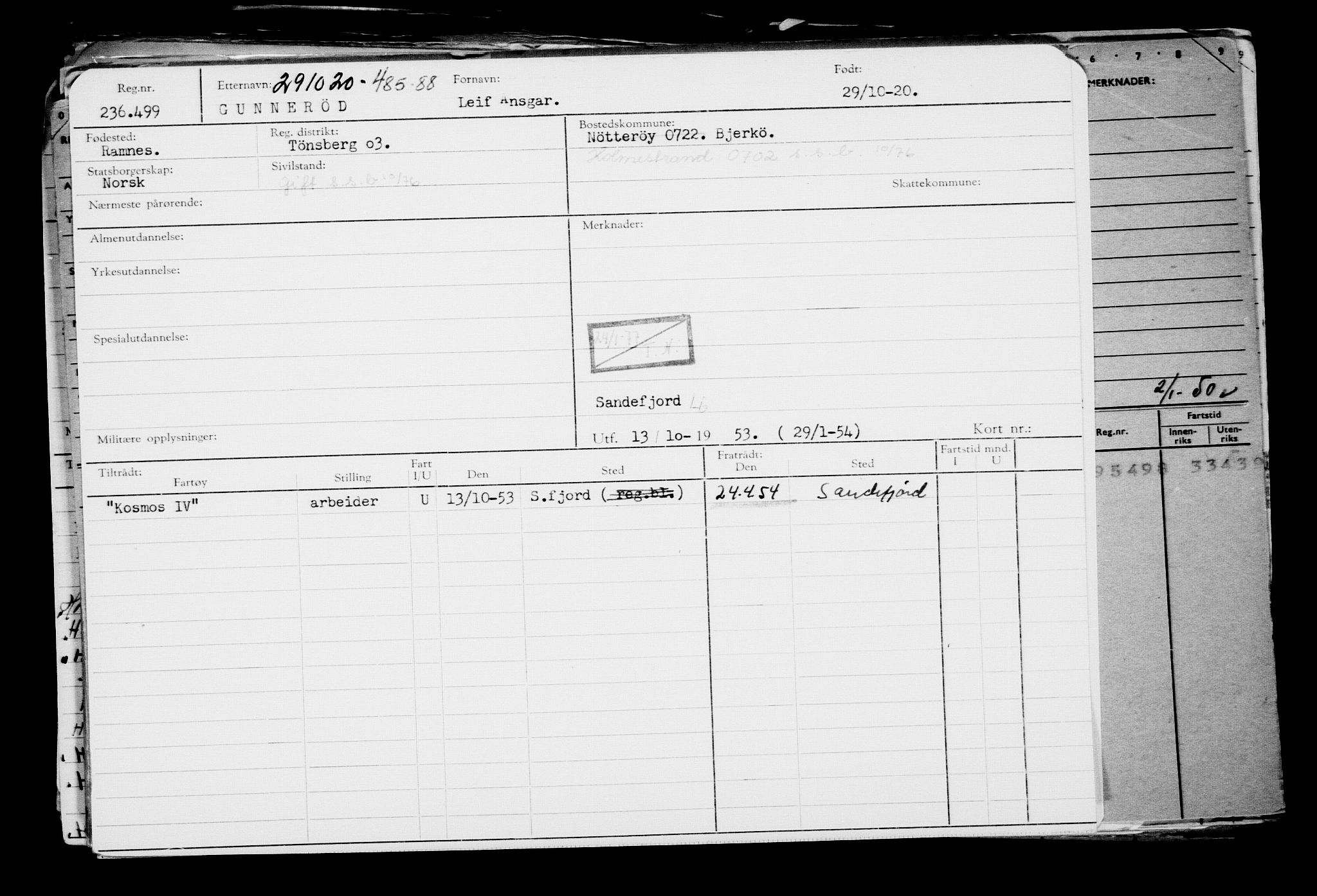 Direktoratet for sjømenn, AV/RA-S-3545/G/Gb/L0186: Hovedkort, 1920, s. 715