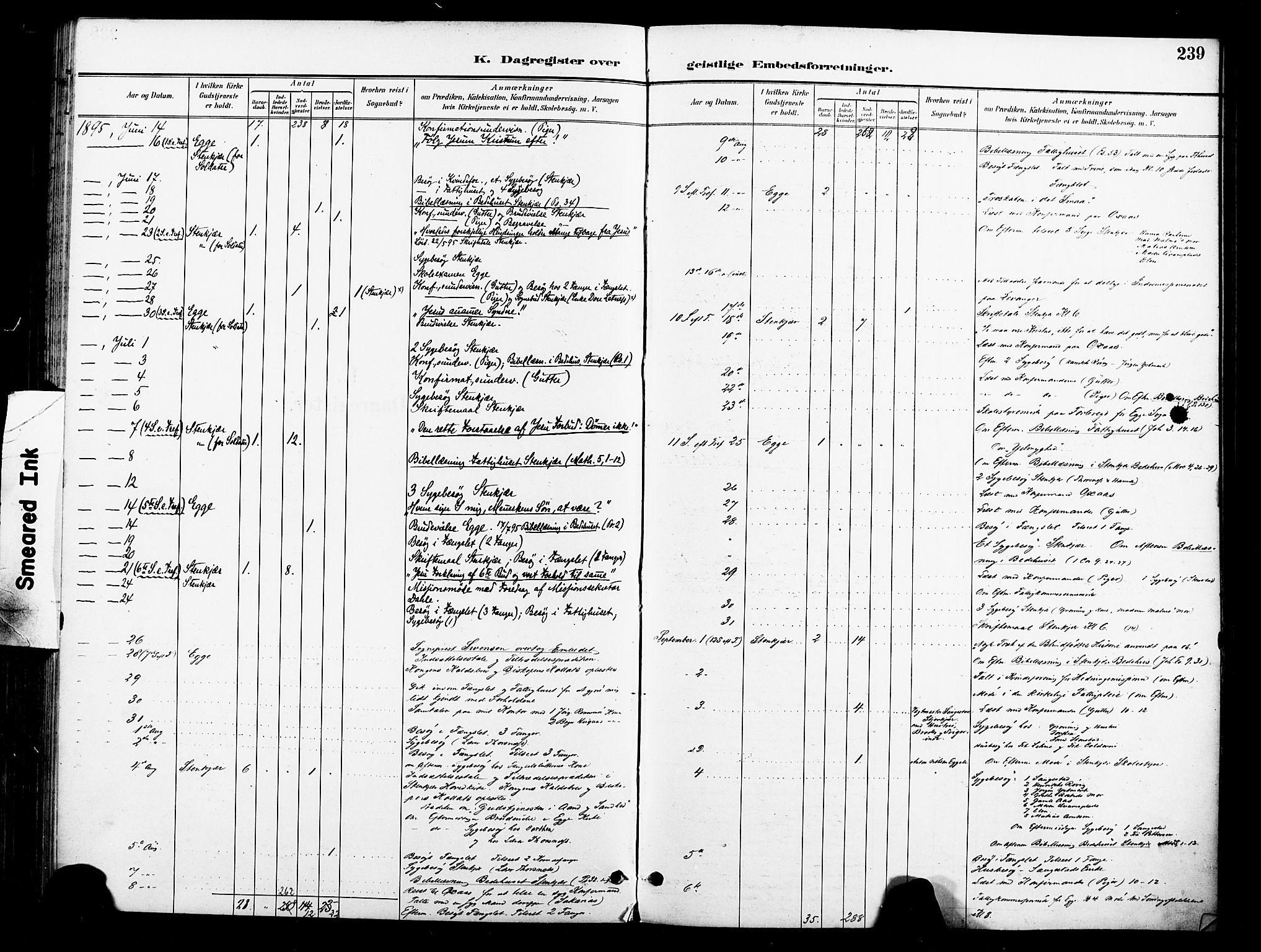 Ministerialprotokoller, klokkerbøker og fødselsregistre - Nord-Trøndelag, AV/SAT-A-1458/739/L0372: Ministerialbok nr. 739A04, 1895-1903, s. 239