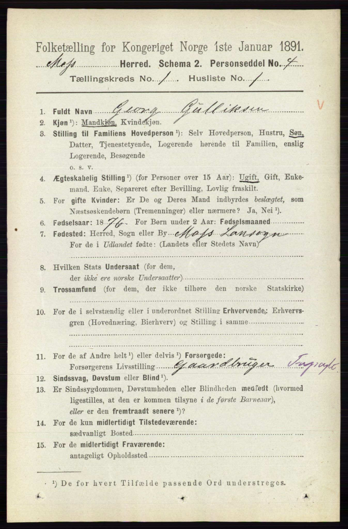 RA, Folketelling 1891 for 0194 Moss herred, 1891, s. 84