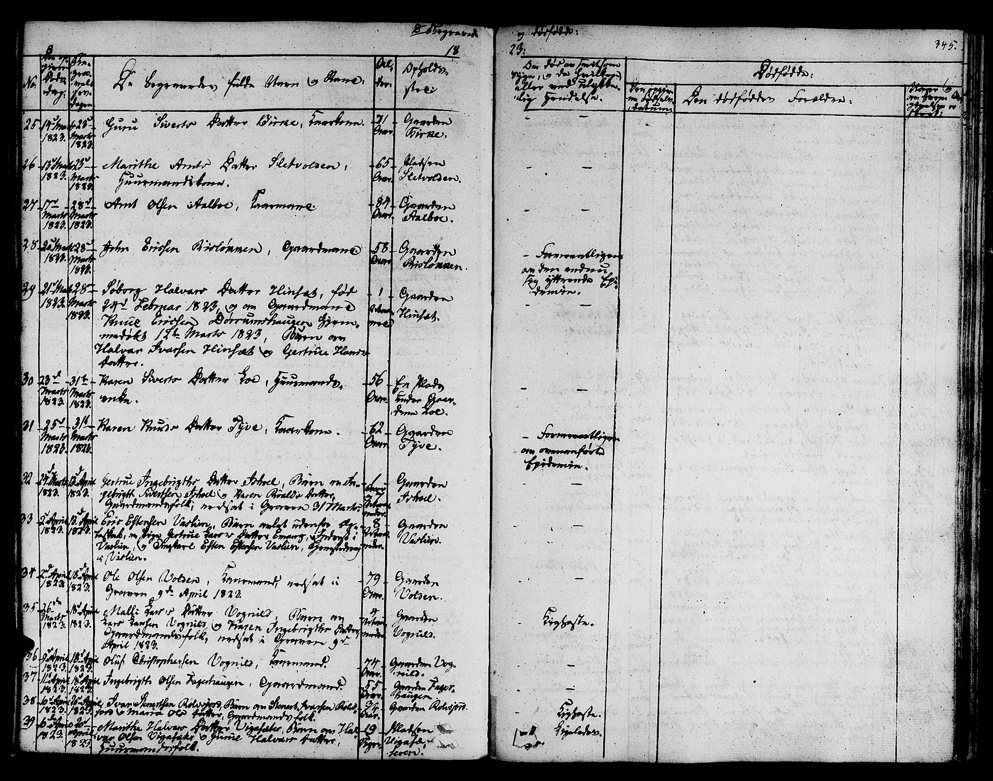 Ministerialprotokoller, klokkerbøker og fødselsregistre - Sør-Trøndelag, AV/SAT-A-1456/678/L0897: Ministerialbok nr. 678A06-07, 1821-1847, s. 345