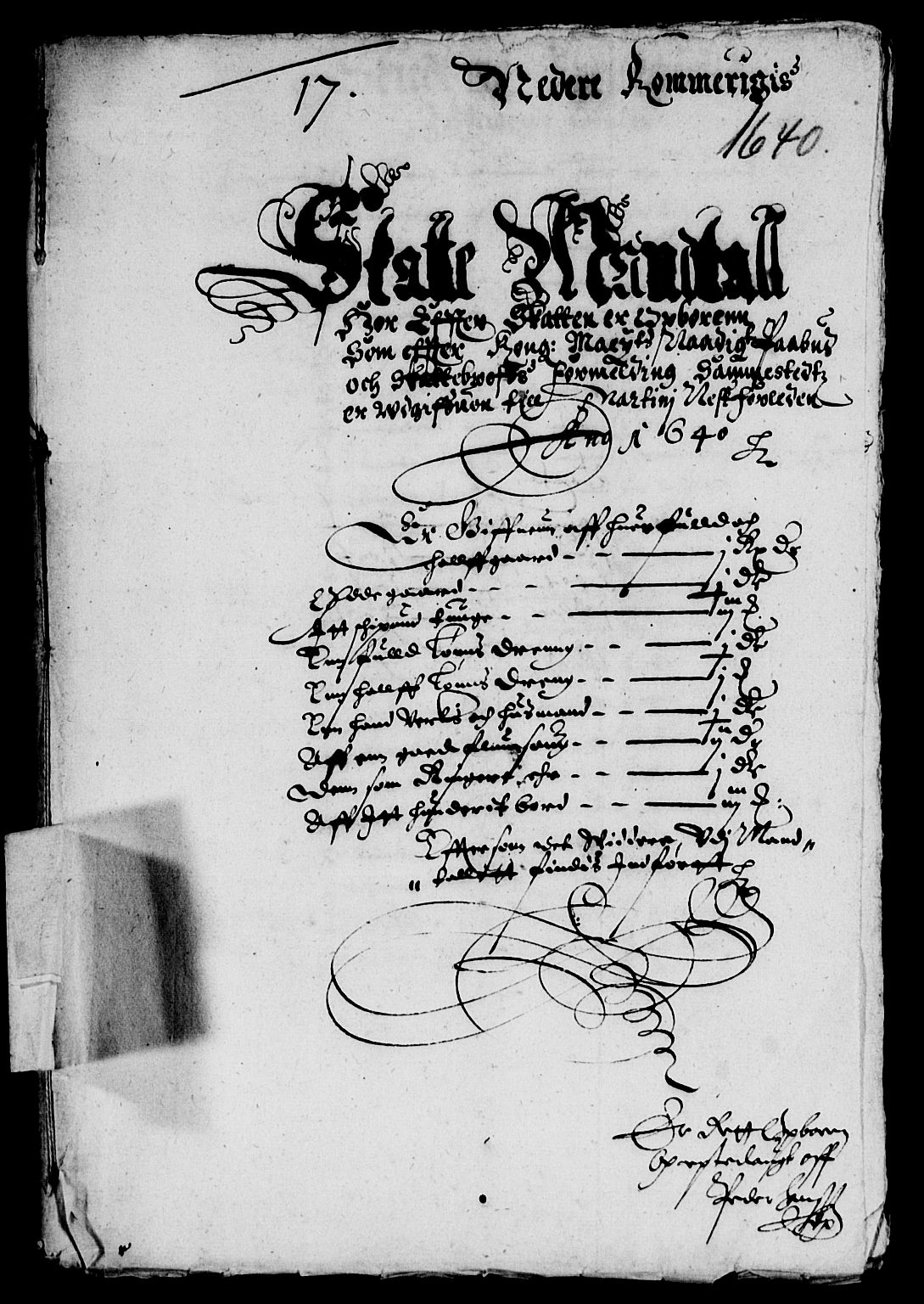 Rentekammeret inntil 1814, Reviderte regnskaper, Lensregnskaper, AV/RA-EA-5023/R/Rb/Rba/L0152: Akershus len, 1640