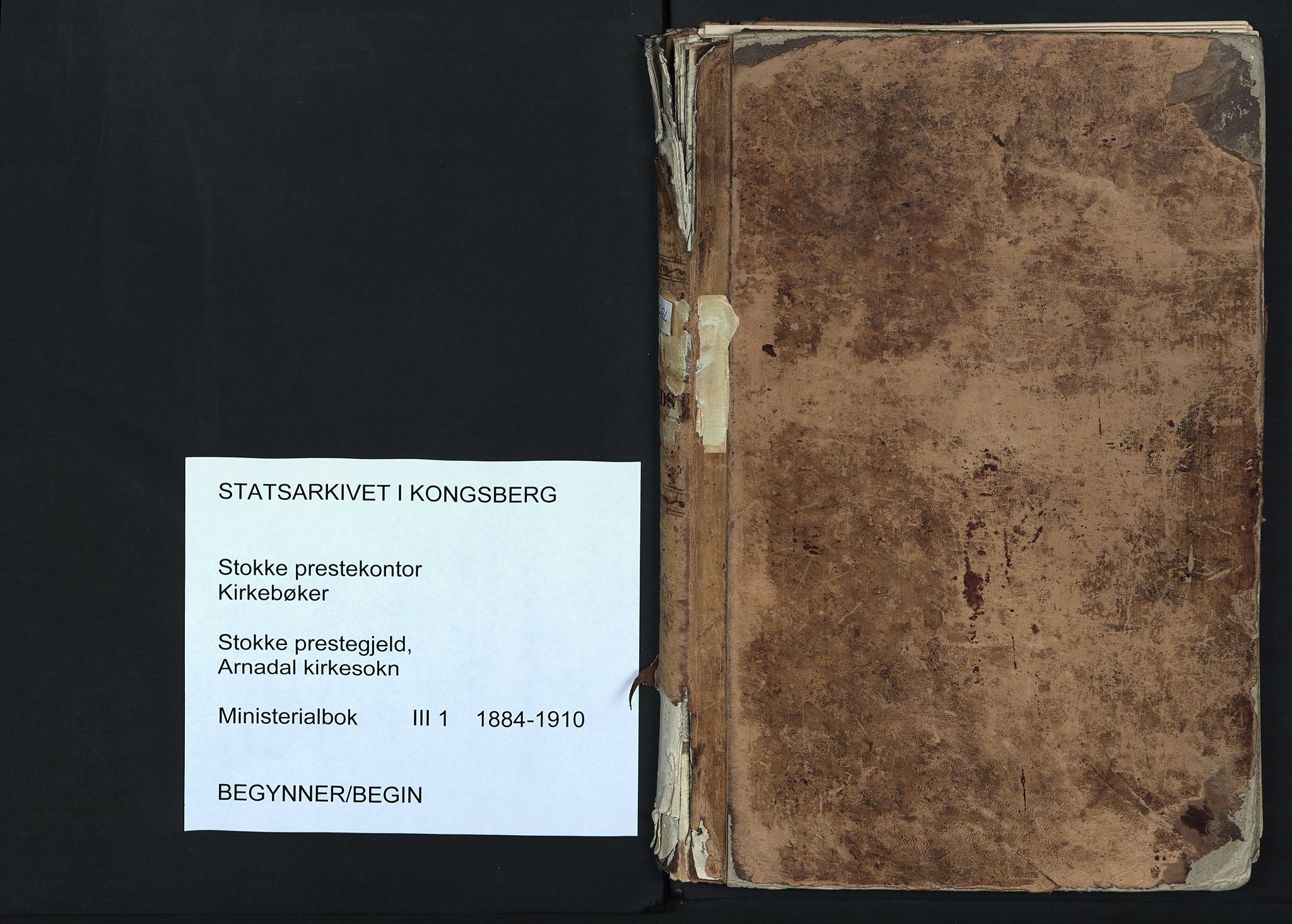 Stokke kirkebøker, SAKO/A-320/F/Fc/L0001: Ministerialbok nr. III 1, 1884-1910