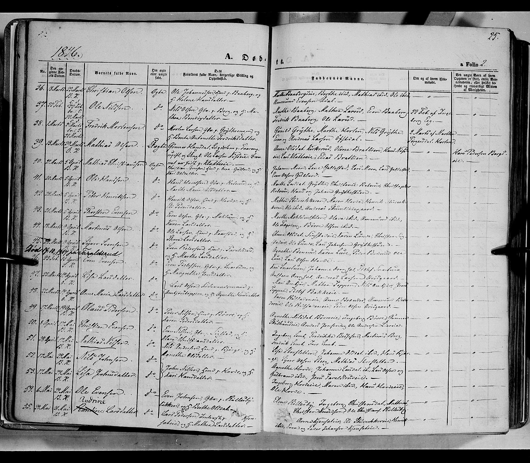 Biri prestekontor, AV/SAH-PREST-096/H/Ha/Haa/L0005: Ministerialbok nr. 5, 1843-1854, s. 25