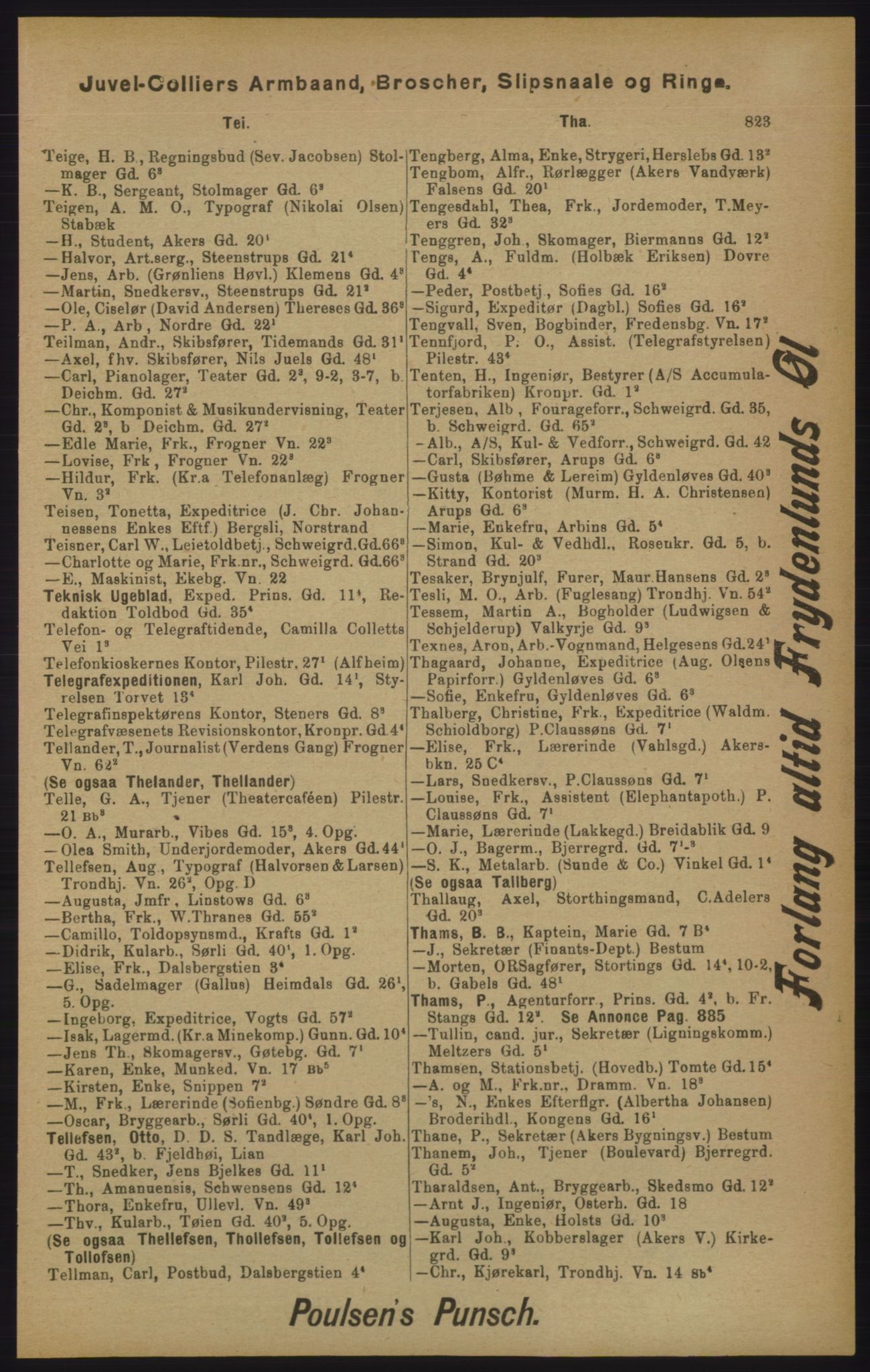 Kristiania/Oslo adressebok, PUBL/-, 1905, s. 823