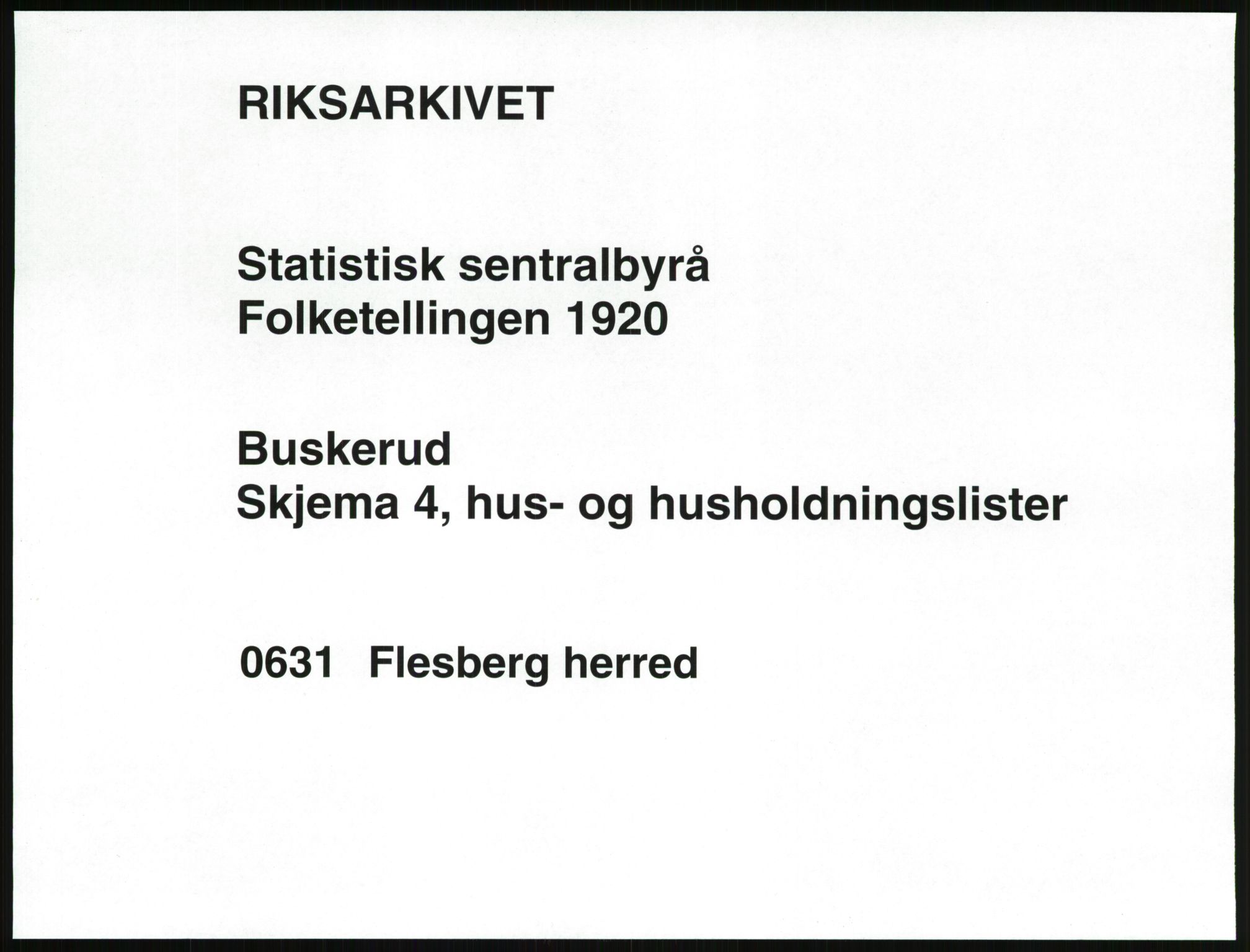 SAKO, Folketelling 1920 for 0631 Flesberg herred, 1920, s. 57