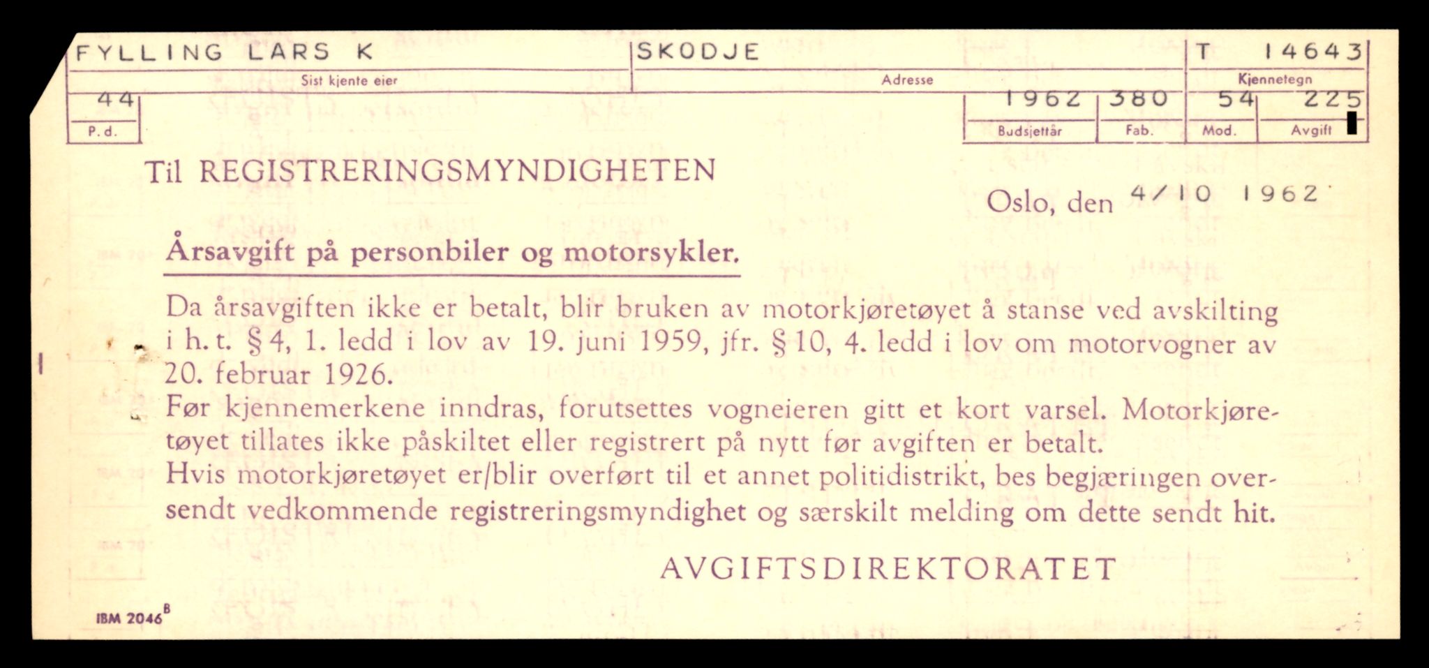 Møre og Romsdal vegkontor - Ålesund trafikkstasjon, SAT/A-4099/F/Fe/L0047: Registreringskort for kjøretøy T 14580 - T 14720, 1927-1998, s. 1483