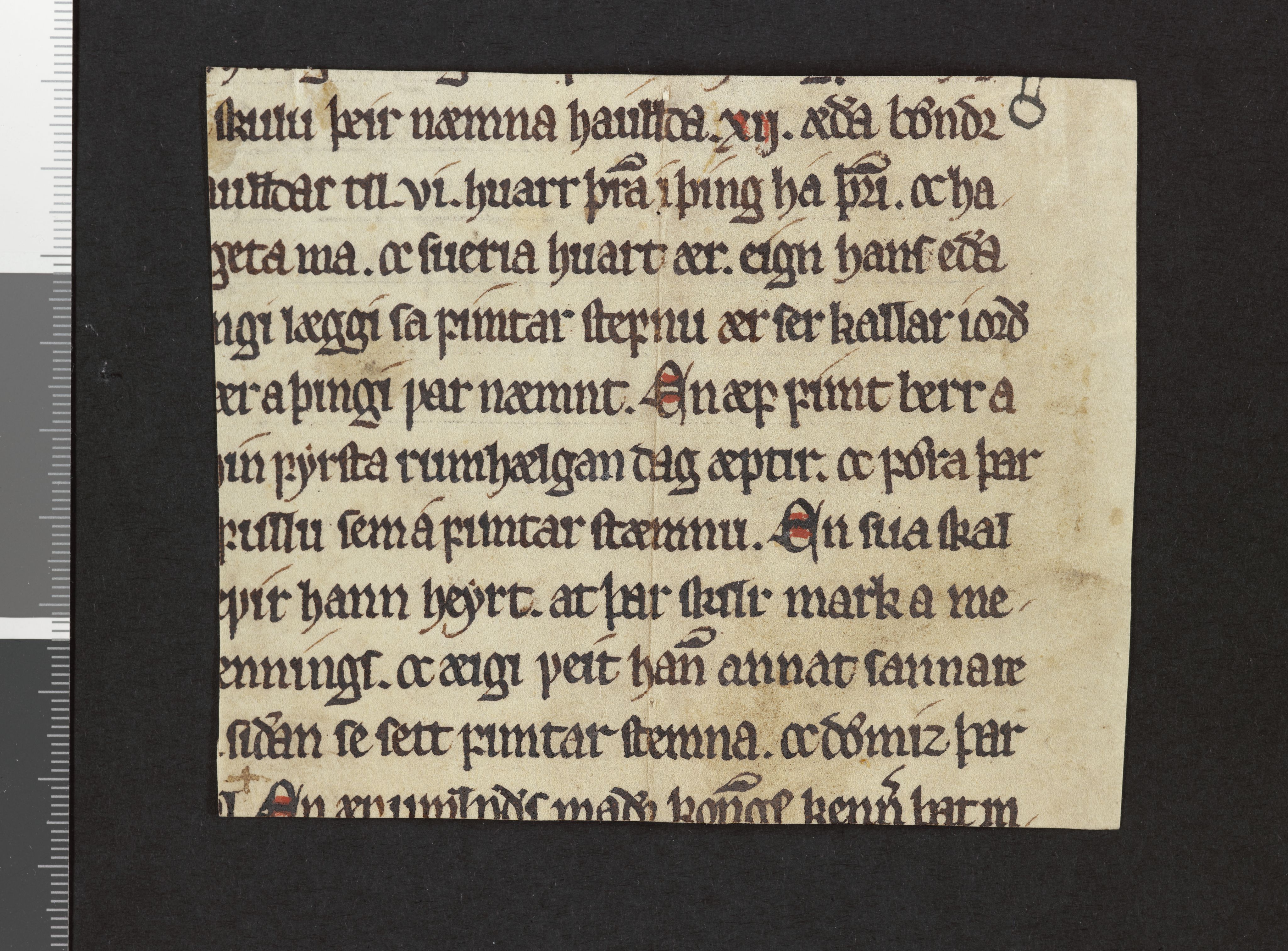 Riksarkivets diplomsamling, RA/EA-5965/F26/L0002: Norrøne membranfragmenter bestand 2-9 (10), 1100-1536, s. 104