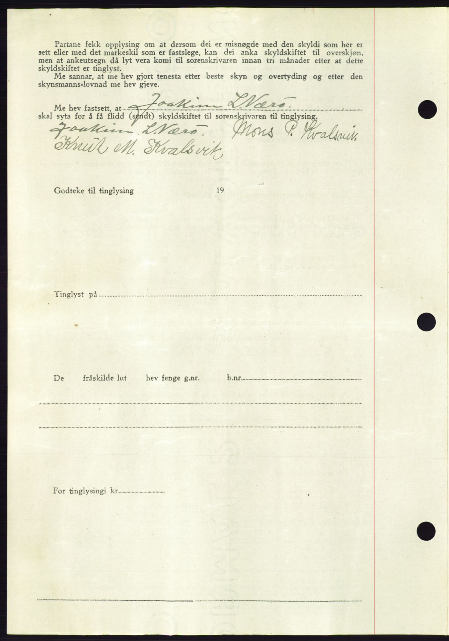 Søre Sunnmøre sorenskriveri, AV/SAT-A-4122/1/2/2C/L0085: Pantebok nr. 11A, 1949-1949, Dagboknr: 1827/1949