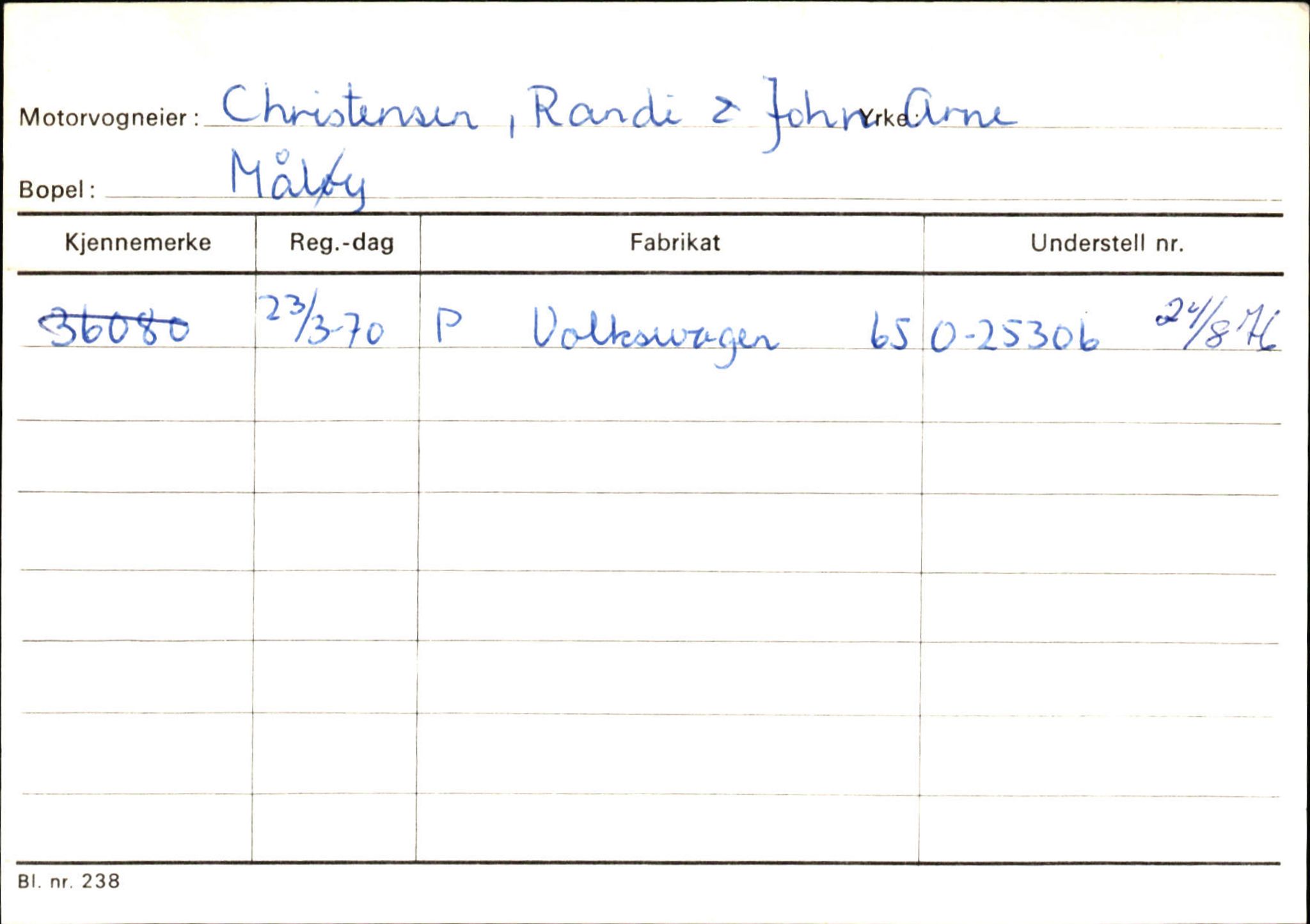 Statens vegvesen, Sogn og Fjordane vegkontor, SAB/A-5301/4/F/L0144: Registerkort Vågsøy A-R, 1945-1975, s. 328