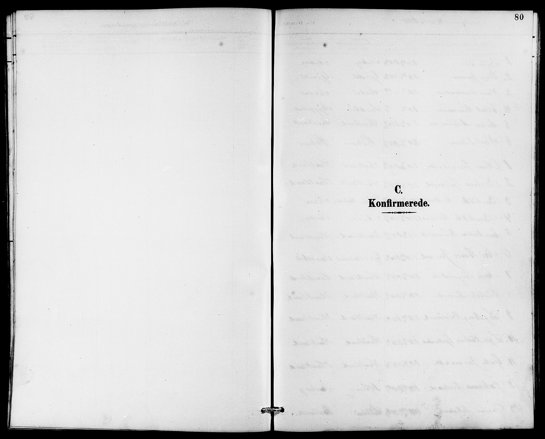 Lund sokneprestkontor, SAST/A-101809/S07/L0006: Klokkerbok nr. B 6, 1885-1901, s. 80