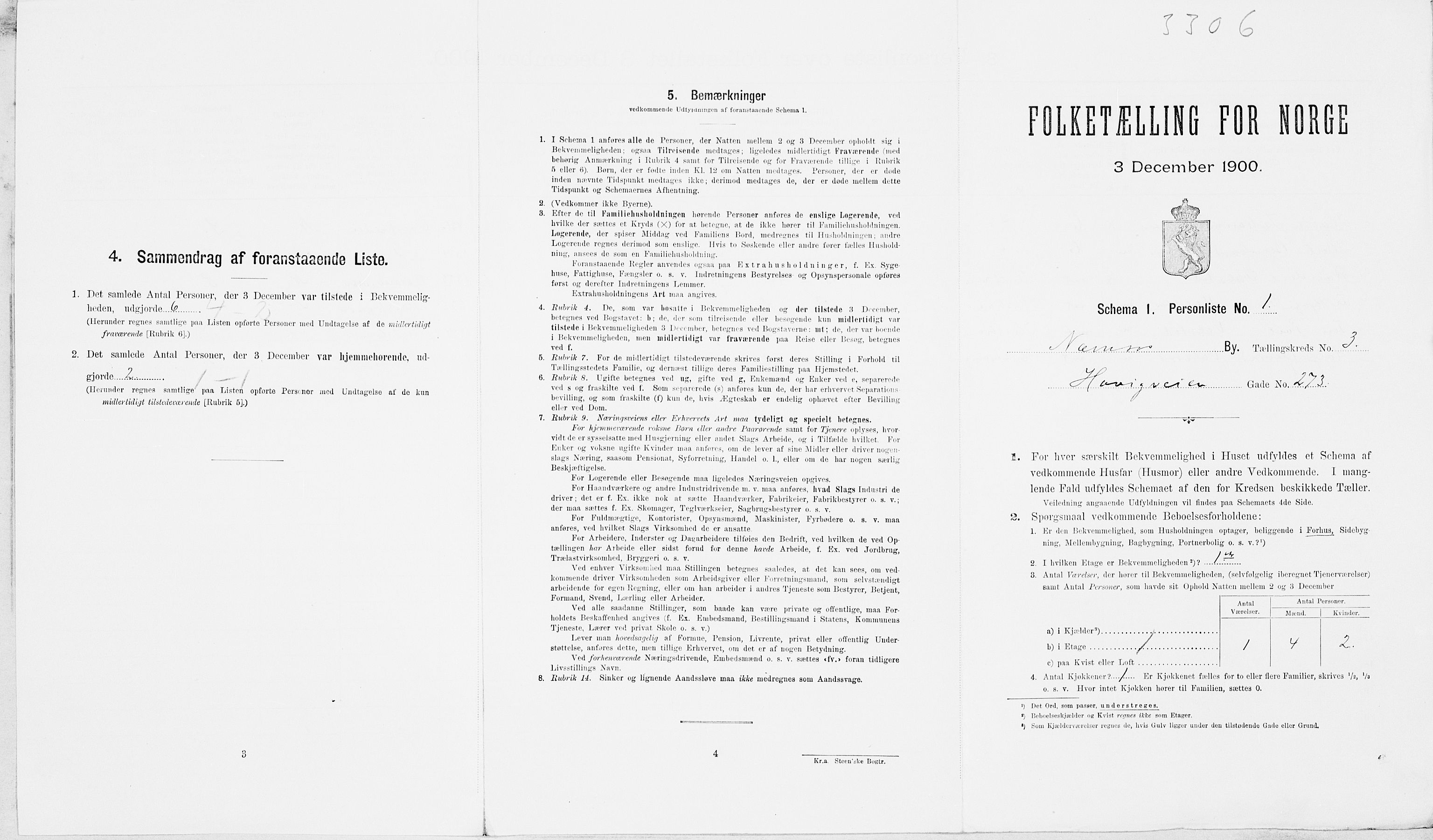 SAT, Folketelling 1900 for 1703 Namsos ladested, 1900, s. 552