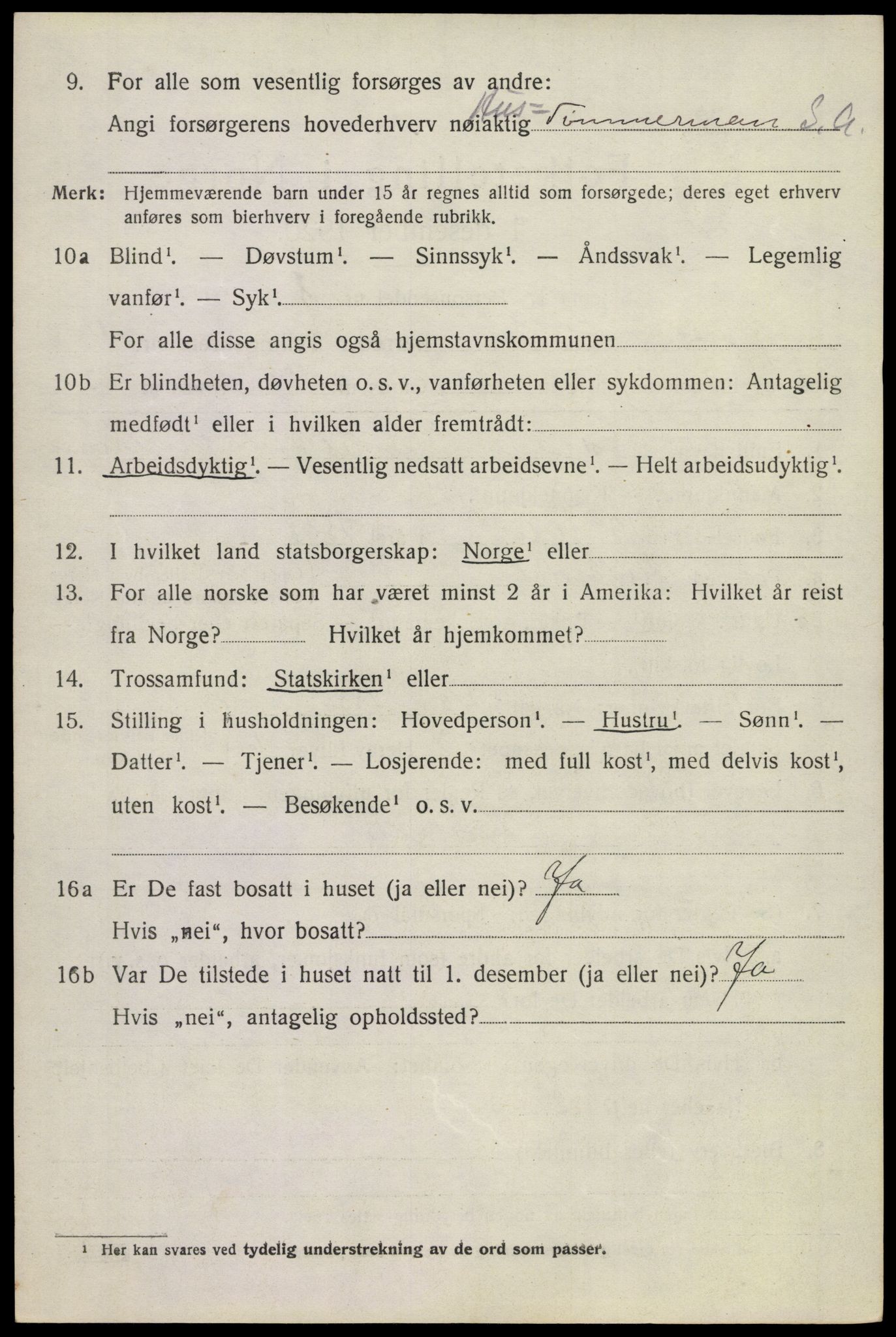 SAKO, Folketelling 1920 for 0630 Øvre Sandsvær herred, 1920, s. 2813