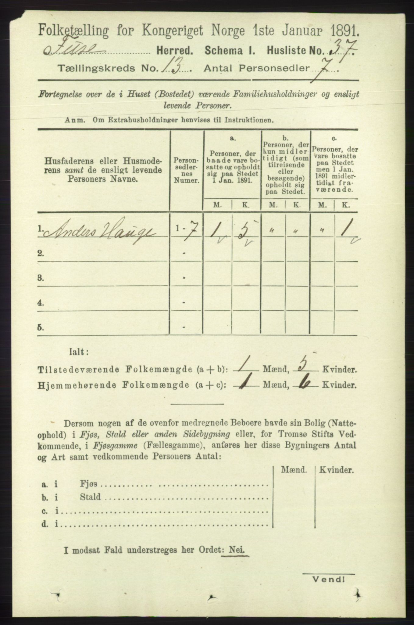 RA, Folketelling 1891 for 1241 Fusa herred, 1891, s. 2828