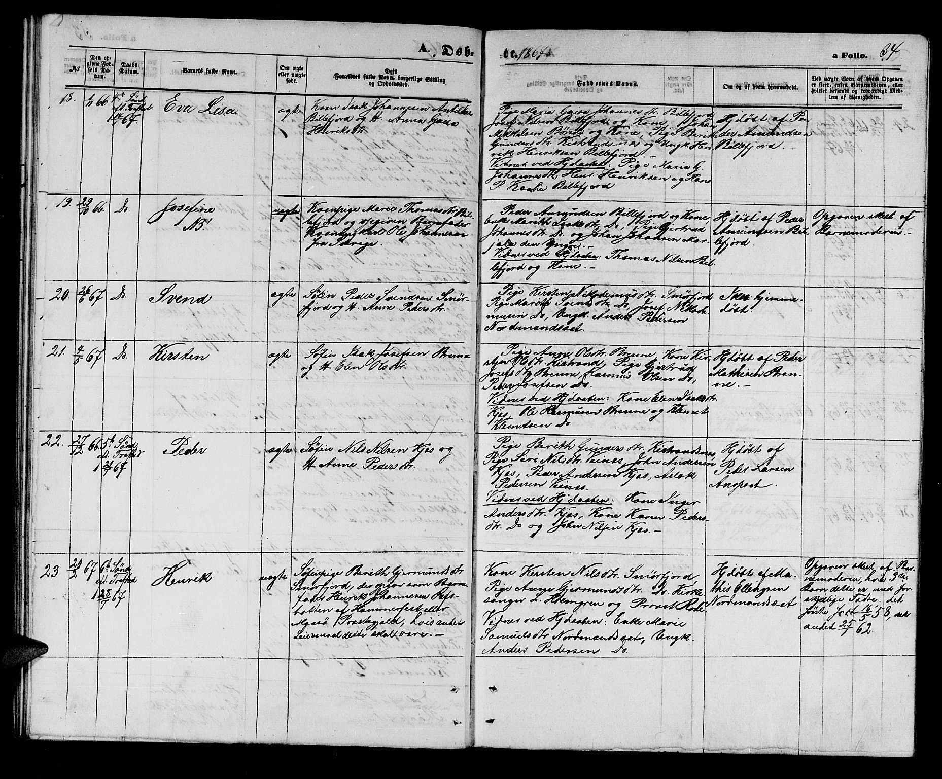 Kistrand/Porsanger sokneprestembete, AV/SATØ-S-1351/H/Hb/L0002.klokk: Klokkerbok nr. 2, 1862-1873, s. 34