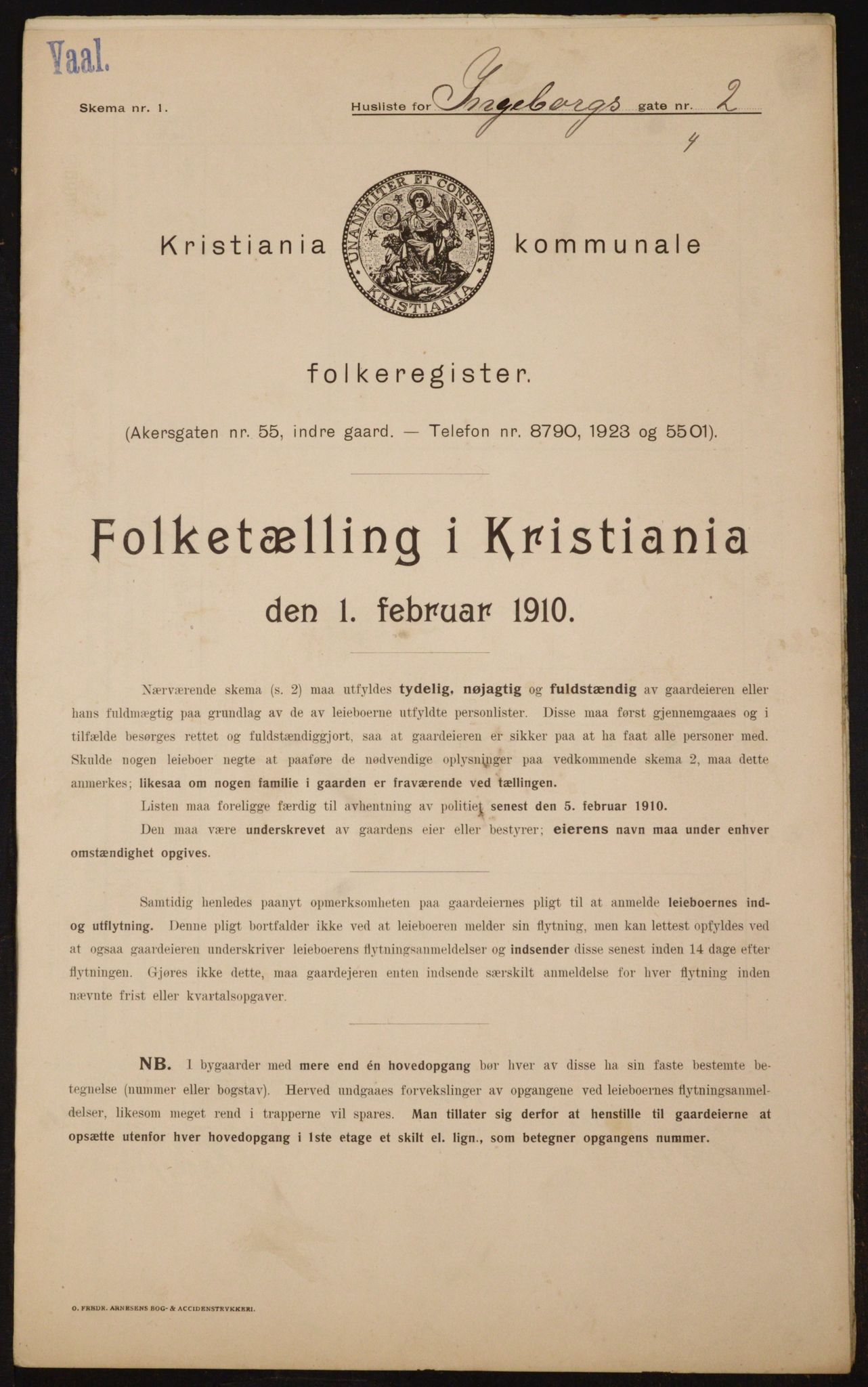 OBA, Kommunal folketelling 1.2.1910 for Kristiania, 1910, s. 42763