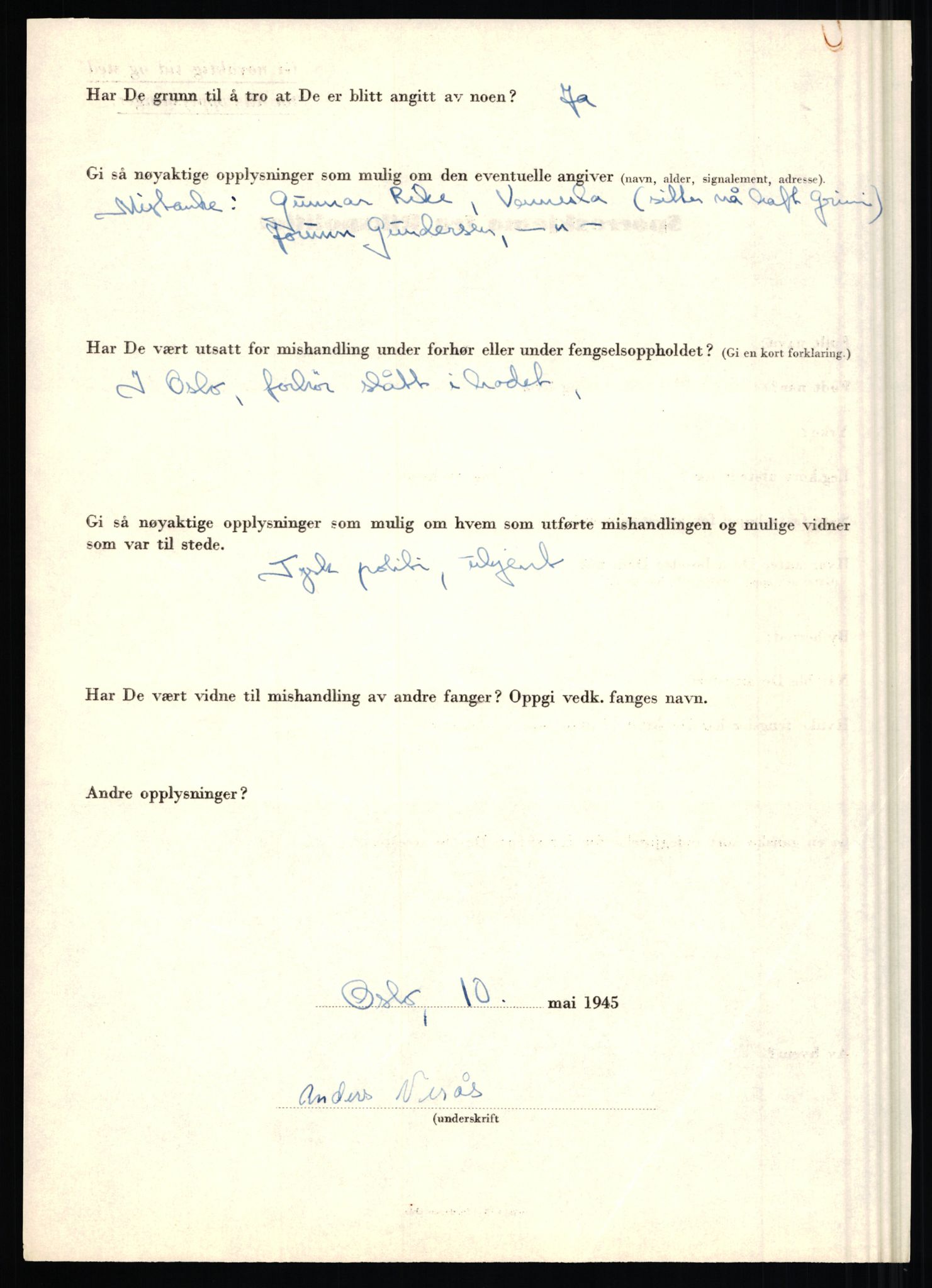 Rikspolitisjefen, AV/RA-S-1560/L/L0017: Tidemann, Hermann G. - Veum, Tjostolv, 1940-1945, s. 1128