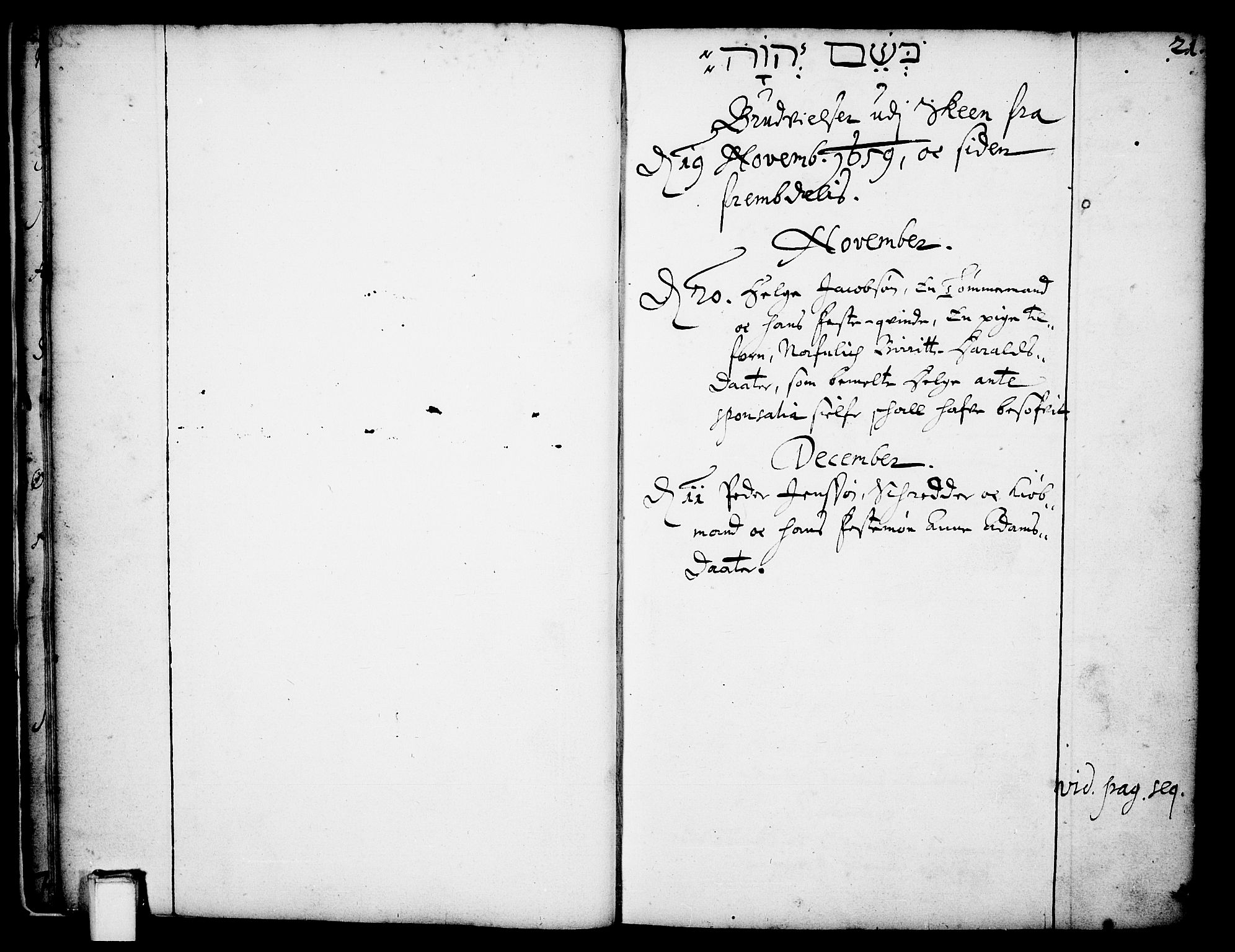 Skien kirkebøker, AV/SAKO-A-302/F/Fa/L0001: Ministerialbok nr. 1, 1659-1679, s. 21