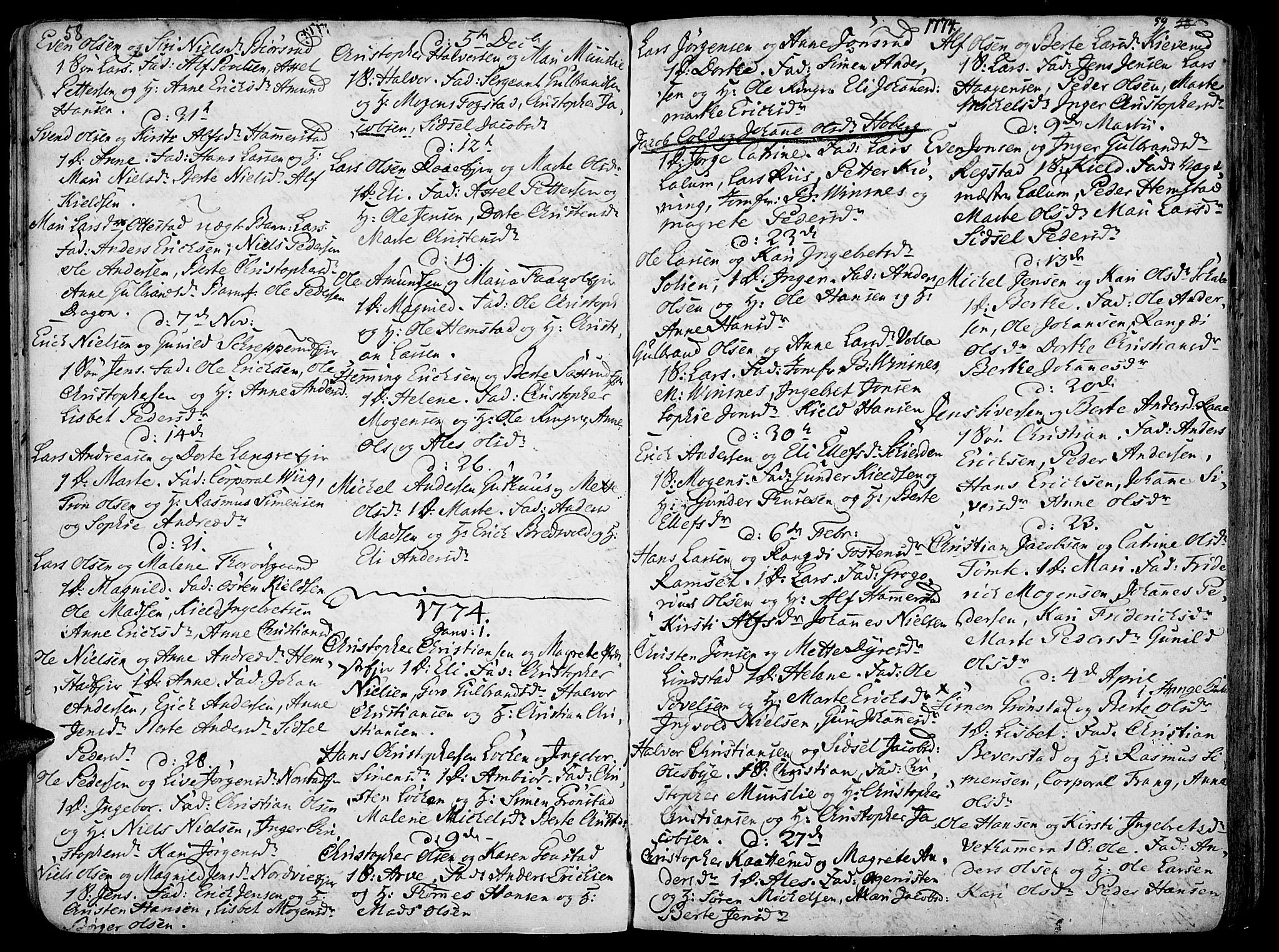 Stange prestekontor, AV/SAH-PREST-002/K/L0006: Ministerialbok nr. 6, 1762-1787, s. 58-59
