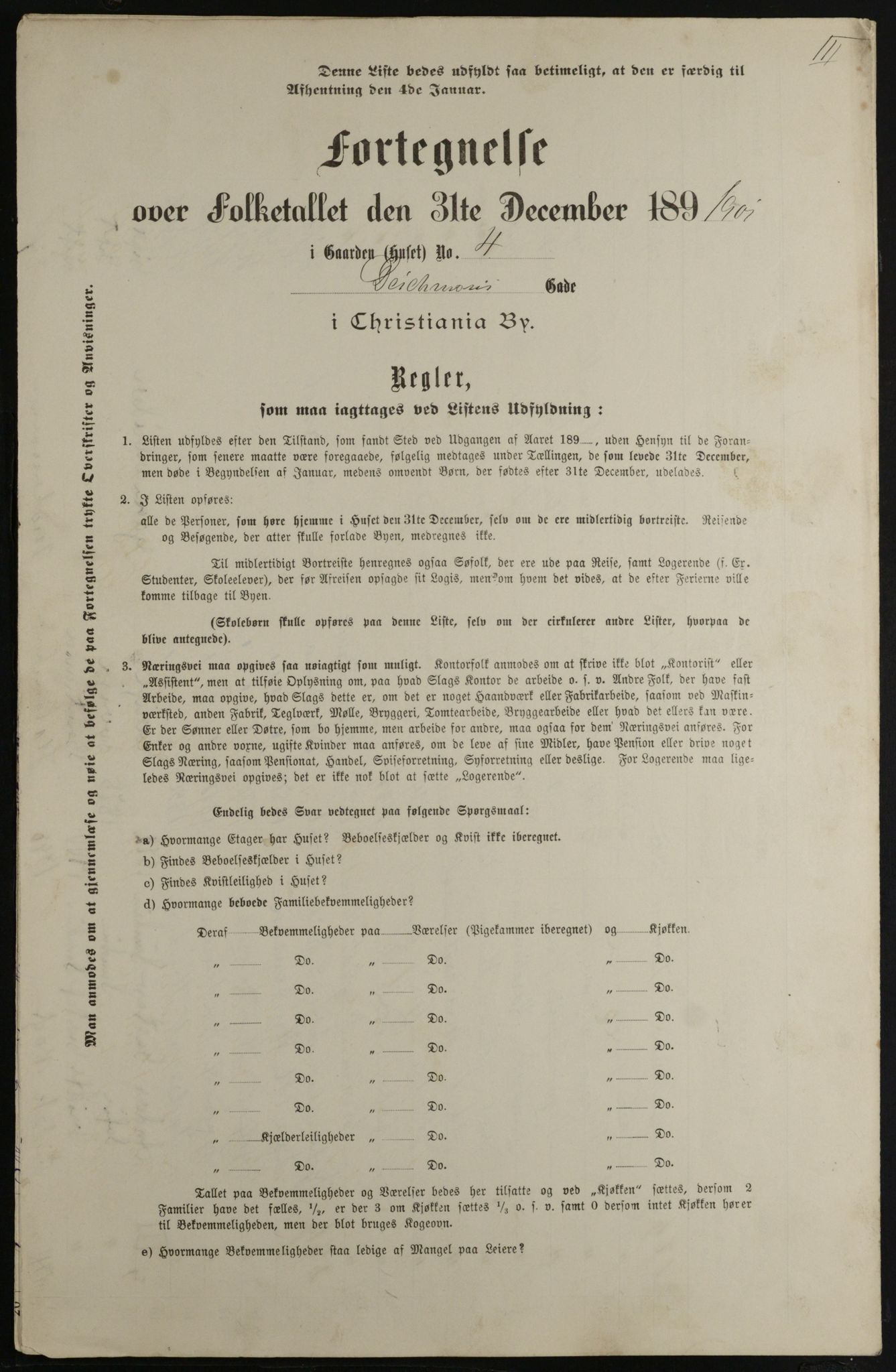 OBA, Kommunal folketelling 31.12.1901 for Kristiania kjøpstad, 1901, s. 2513