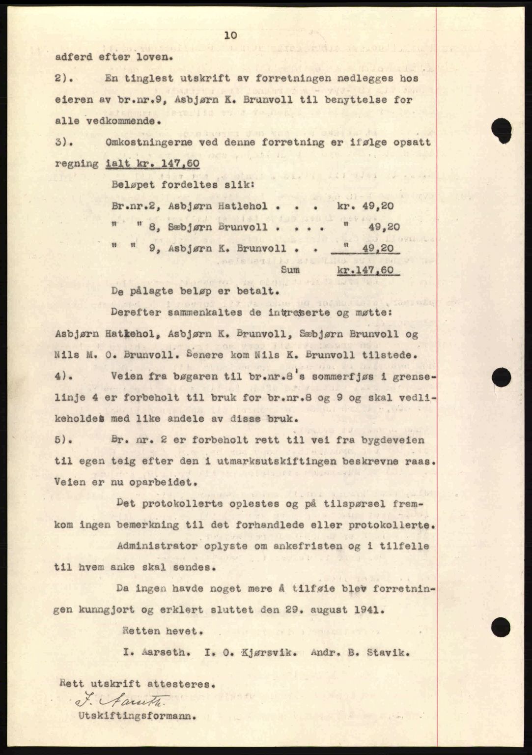 Romsdal sorenskriveri, AV/SAT-A-4149/1/2/2C: Pantebok nr. A11, 1941-1942, Dagboknr: 119/1942