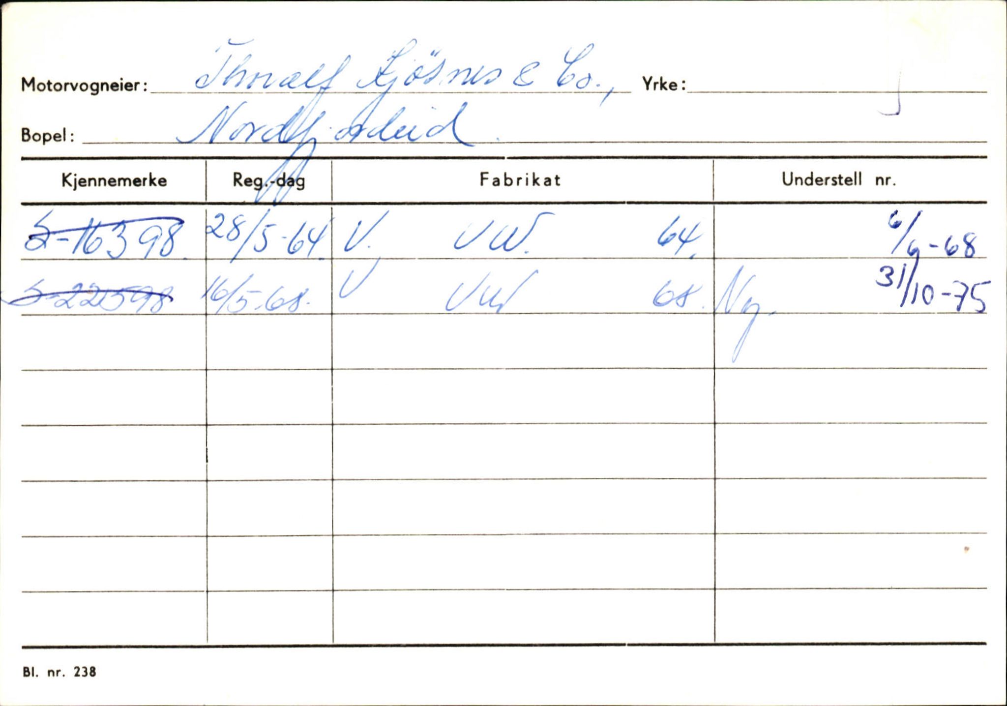 Statens vegvesen, Sogn og Fjordane vegkontor, SAB/A-5301/4/F/L0129: Eigarregistrer Eid A-S, 1945-1975, s. 1263