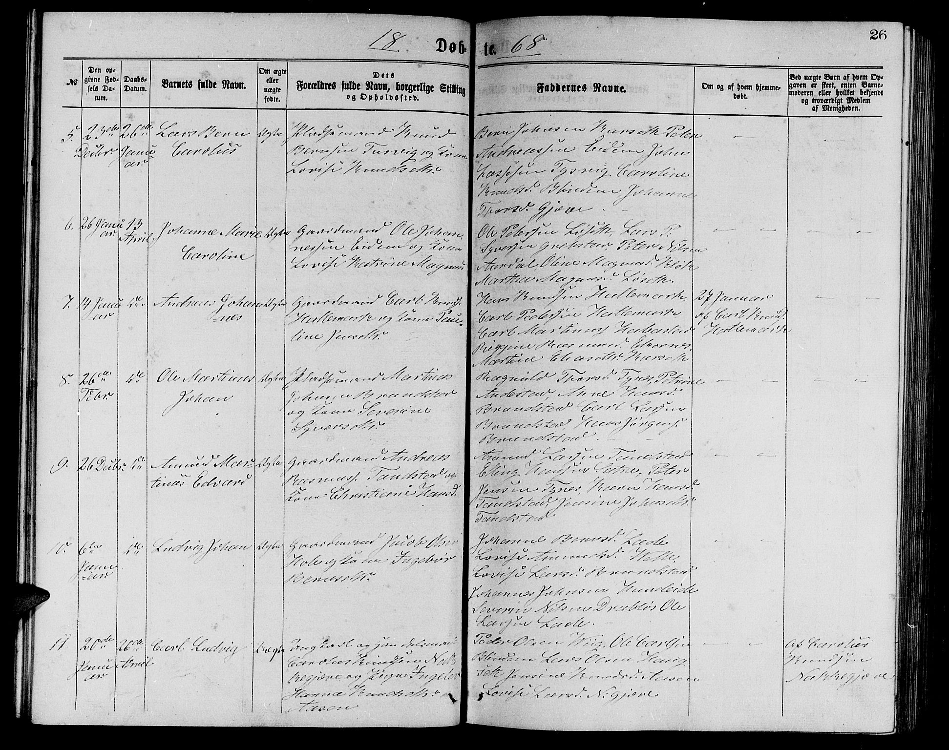 Ministerialprotokoller, klokkerbøker og fødselsregistre - Møre og Romsdal, AV/SAT-A-1454/523/L0338: Klokkerbok nr. 523C01, 1865-1877, s. 26