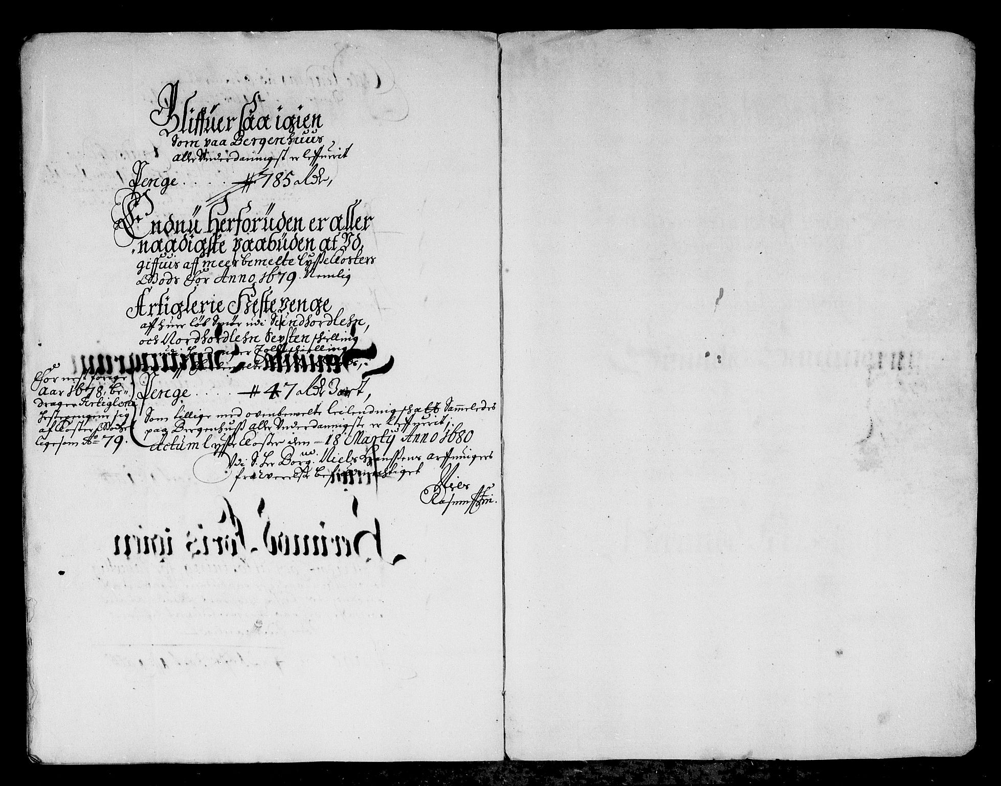 Rentekammeret inntil 1814, Reviderte regnskaper, Stiftamtstueregnskaper, Bergen stiftamt, AV/RA-EA-6043/R/Rc/L0056: Bergen stiftamt, 1678-1679