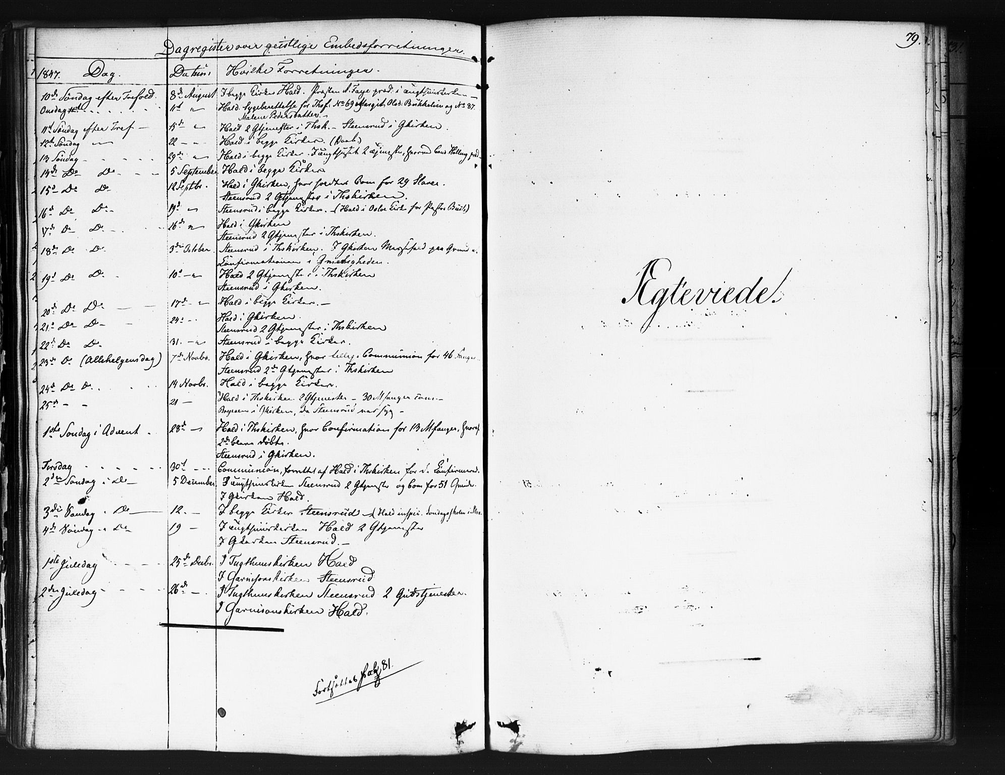 Kristiania tukthusprest Kirkebøker, SAO/A-10881/F/Fa/L0003: Ministerialbok nr. 3, 1831-1865, s. 79