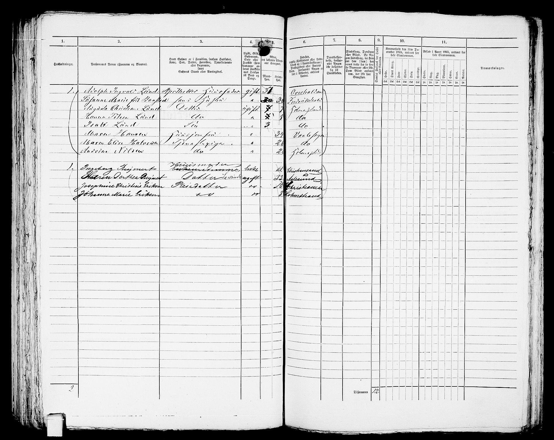 RA, Folketelling 1865 for 0702B Botne prestegjeld, Holmestrand kjøpstad, 1865, s. 204