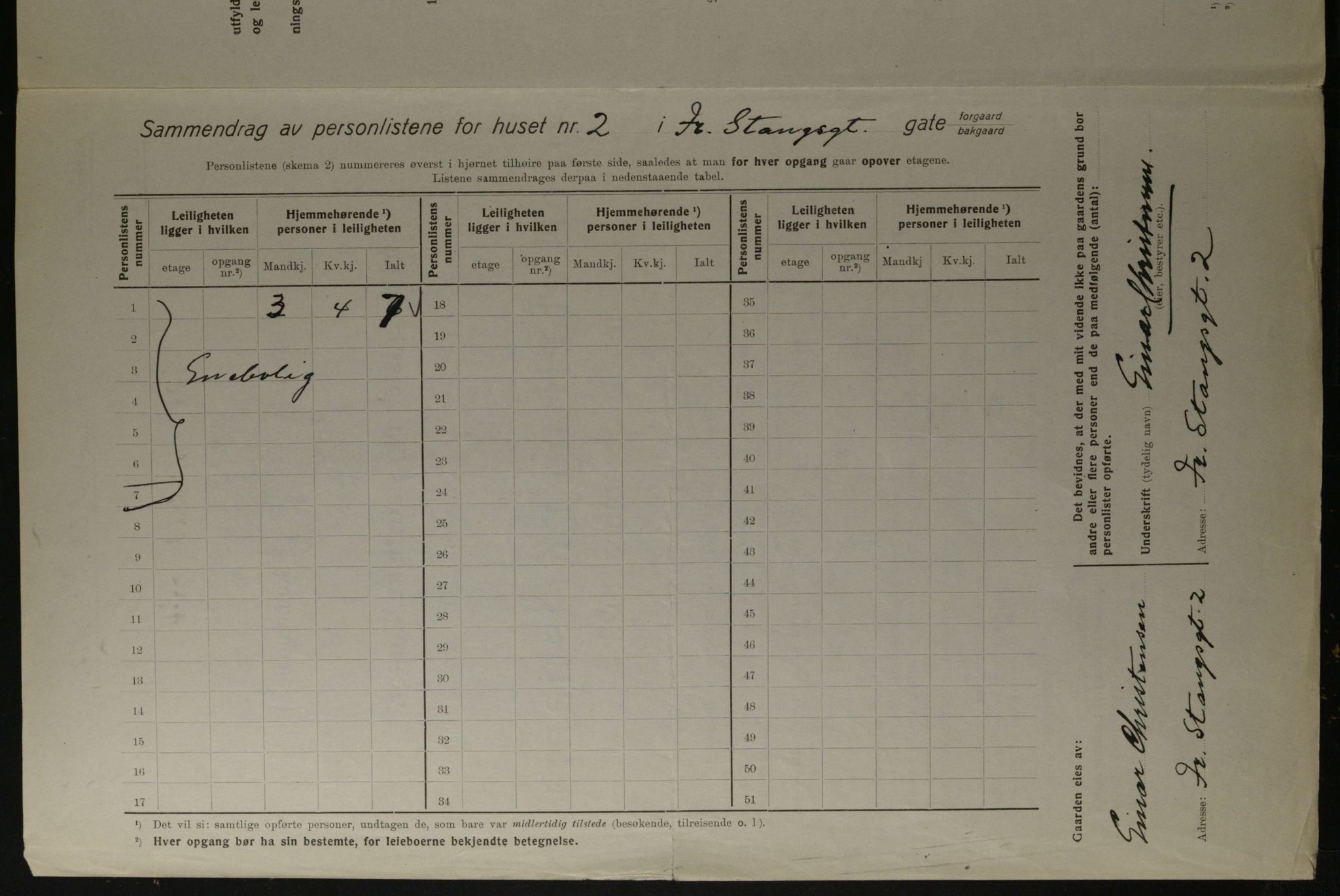 OBA, Kommunal folketelling 1.12.1923 for Kristiania, 1923, s. 29725