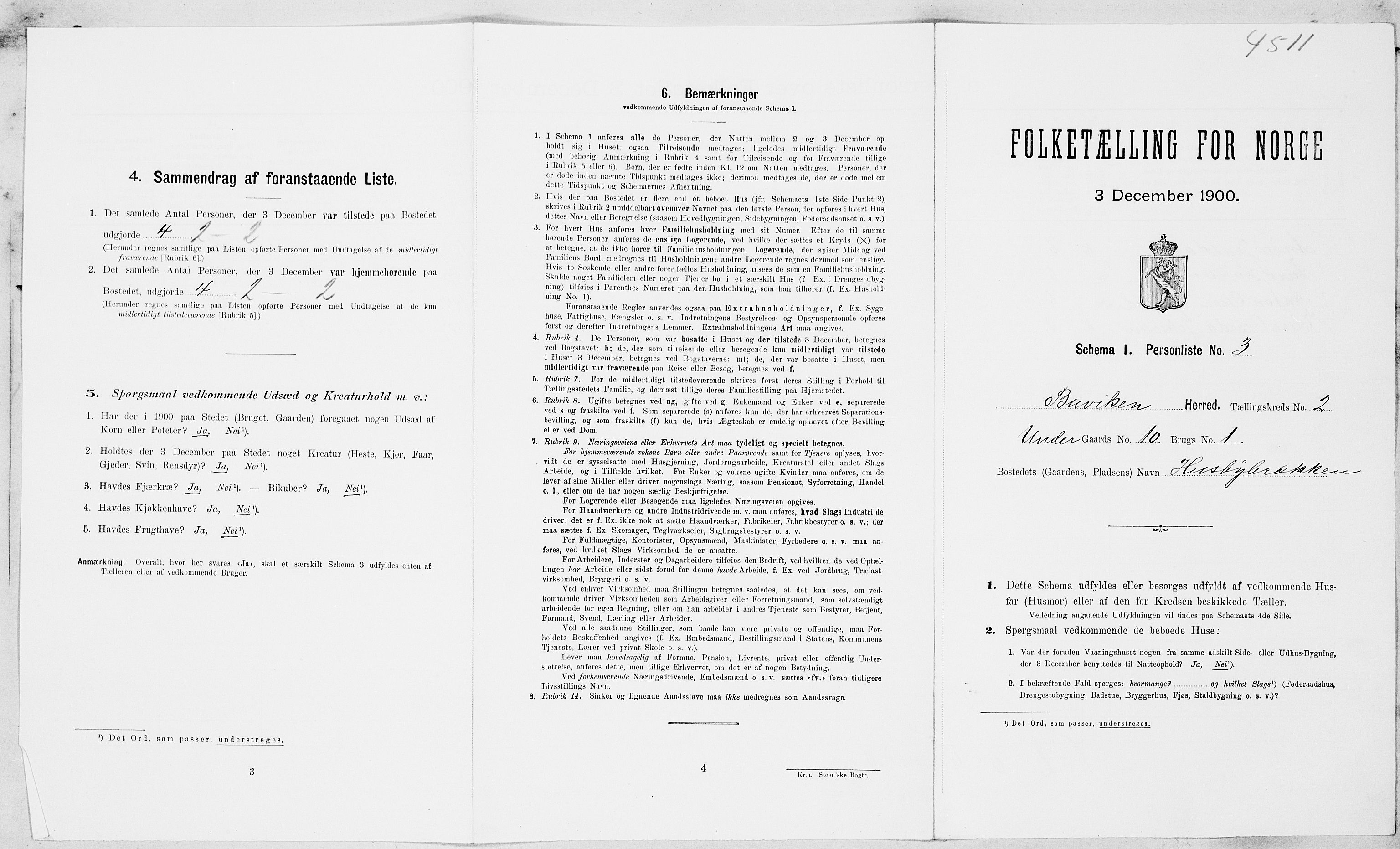 SAT, Folketelling 1900 for 1656 Buvik herred, 1900, s. 146