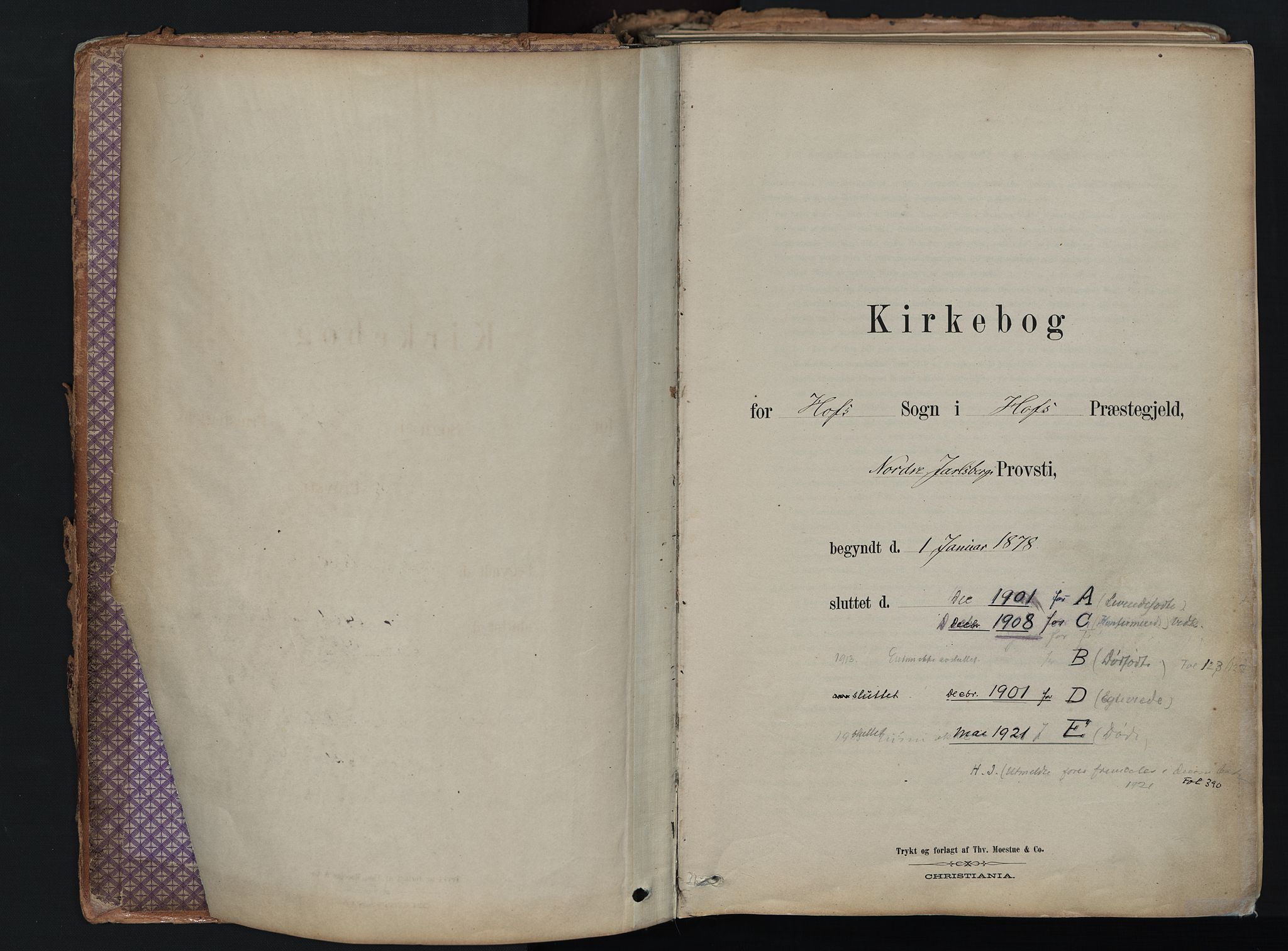 Hof kirkebøker, SAKO/A-64/F/Fa/L0007: Ministerialbok nr. I 7, 1878-1940