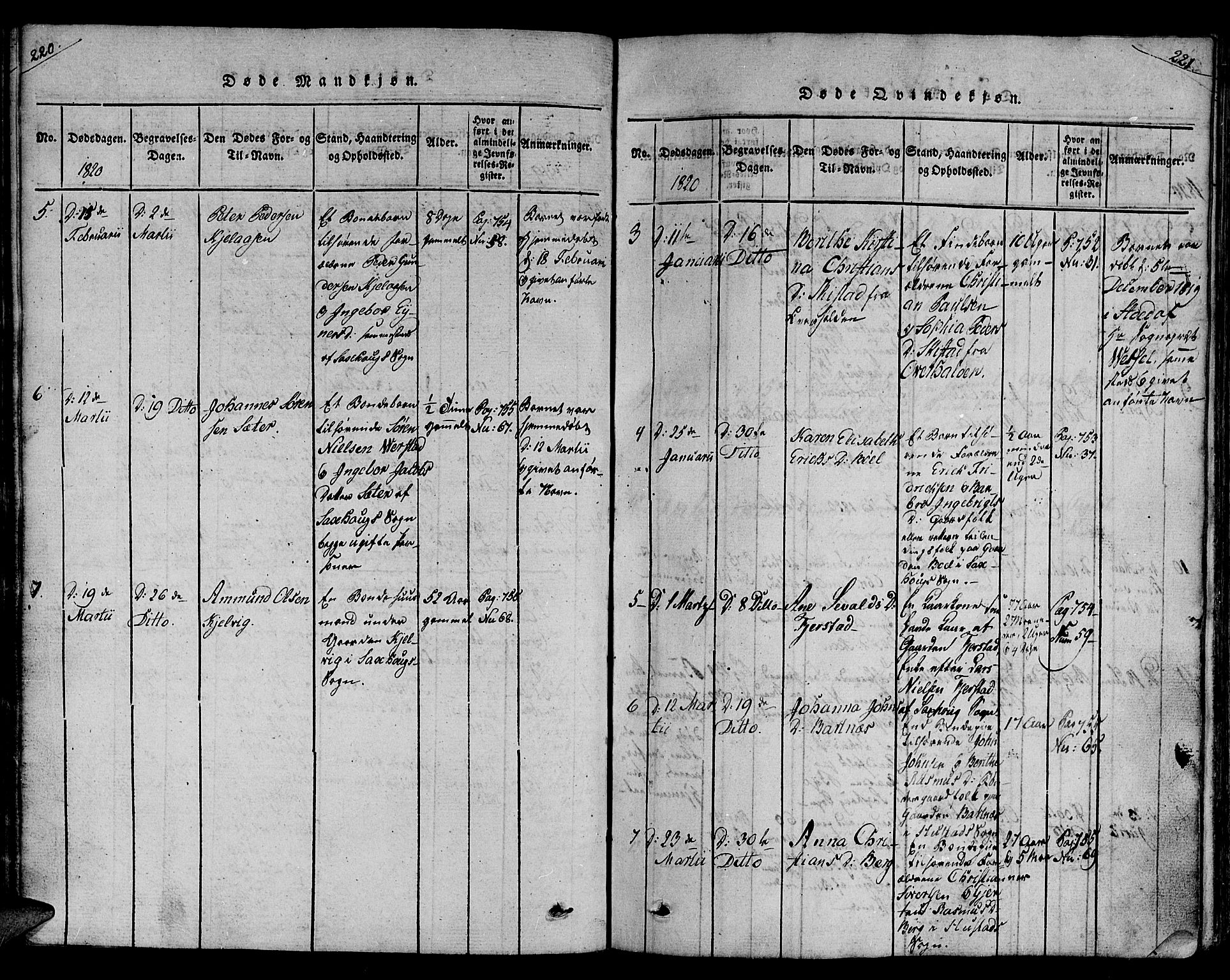 Ministerialprotokoller, klokkerbøker og fødselsregistre - Nord-Trøndelag, SAT/A-1458/730/L0275: Ministerialbok nr. 730A04, 1816-1822, s. 220-221