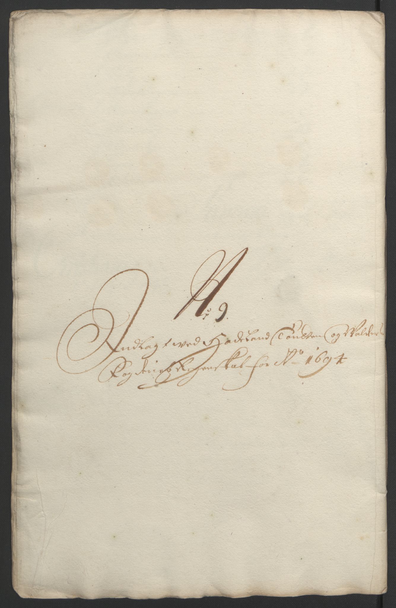 Rentekammeret inntil 1814, Reviderte regnskaper, Fogderegnskap, RA/EA-4092/R18/L1292: Fogderegnskap Hadeland, Toten og Valdres, 1693-1694, s. 413