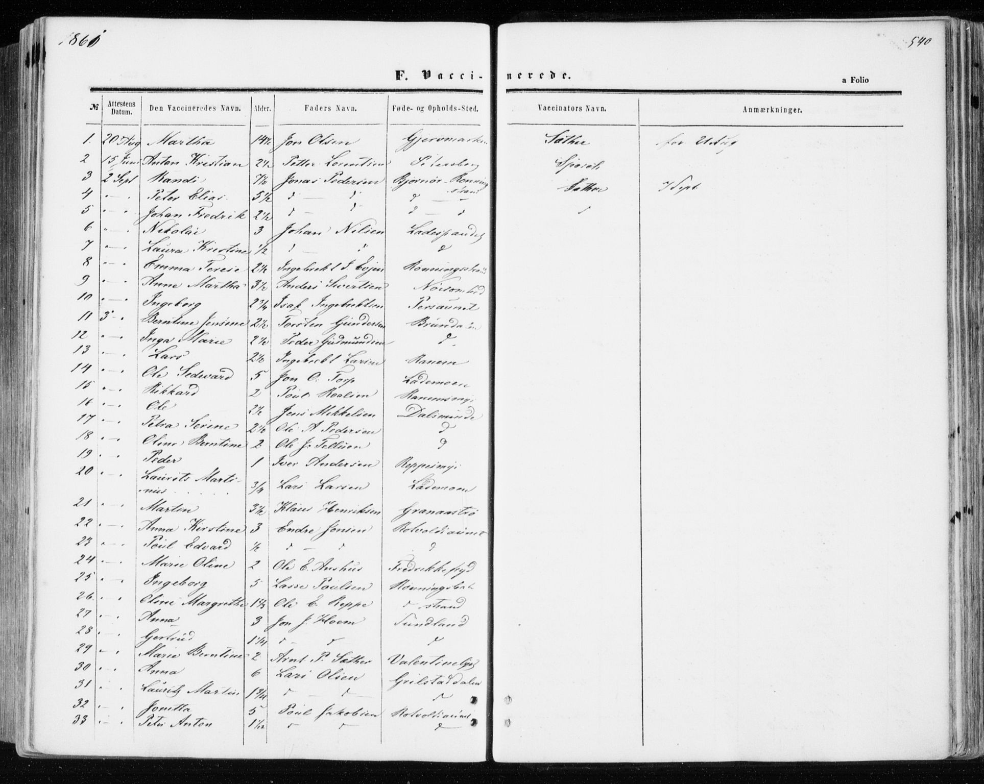 Ministerialprotokoller, klokkerbøker og fødselsregistre - Sør-Trøndelag, AV/SAT-A-1456/606/L0292: Ministerialbok nr. 606A07, 1856-1865, s. 540