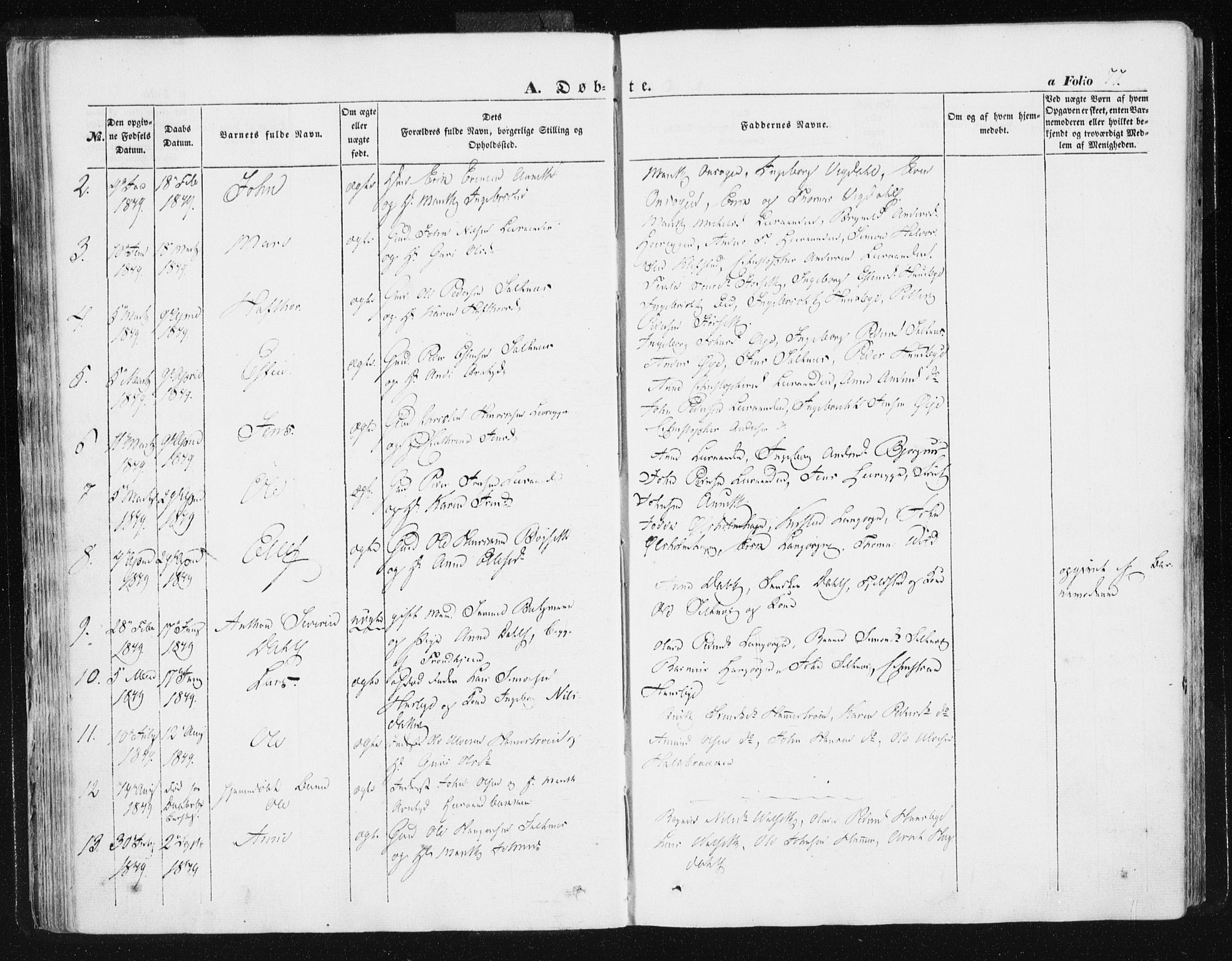 Ministerialprotokoller, klokkerbøker og fødselsregistre - Sør-Trøndelag, SAT/A-1456/612/L0376: Ministerialbok nr. 612A08, 1846-1859, s. 77