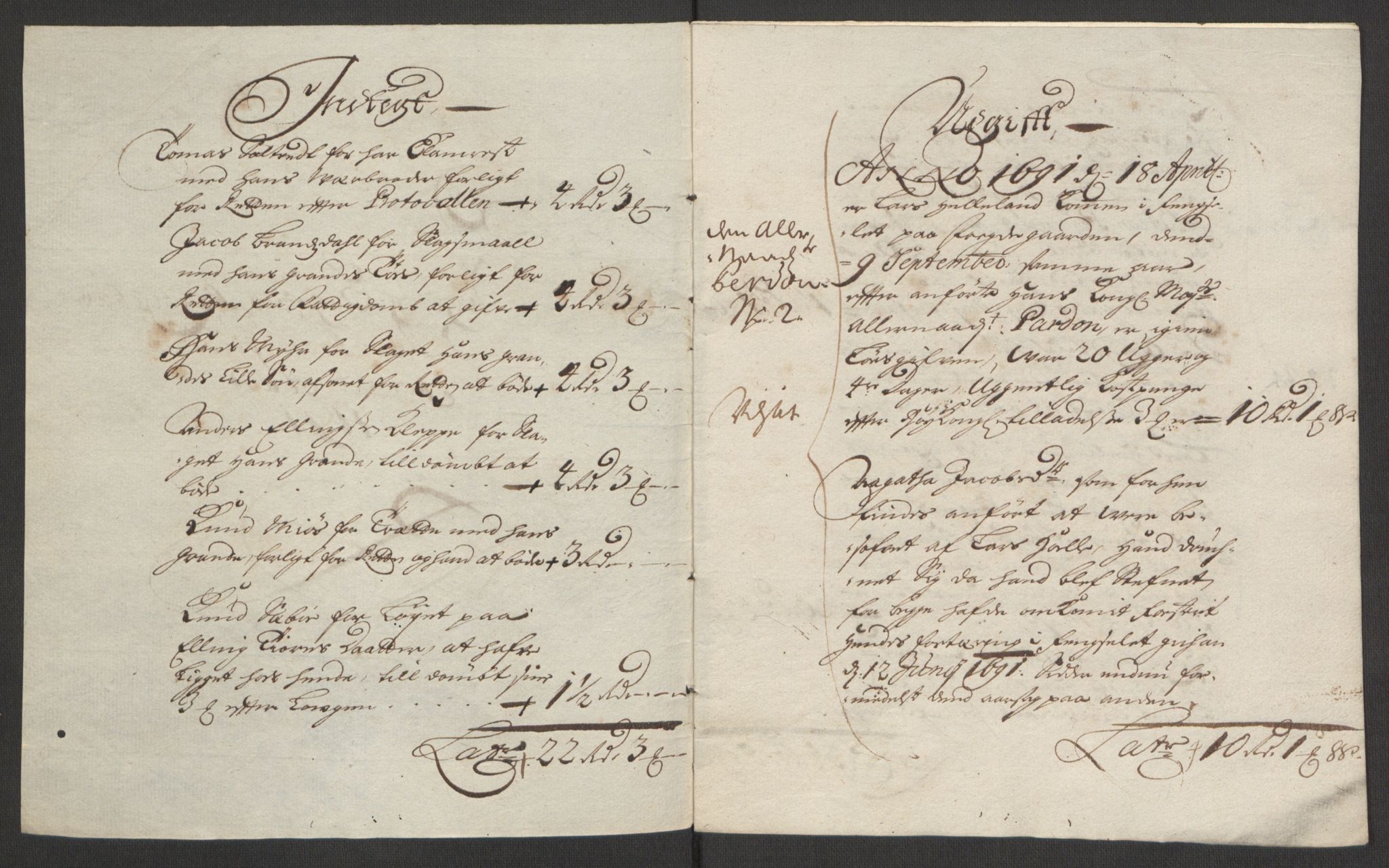 Rentekammeret inntil 1814, Reviderte regnskaper, Fogderegnskap, AV/RA-EA-4092/R51/L3181: Fogderegnskap Nordhordland og Voss, 1691-1692, s. 162