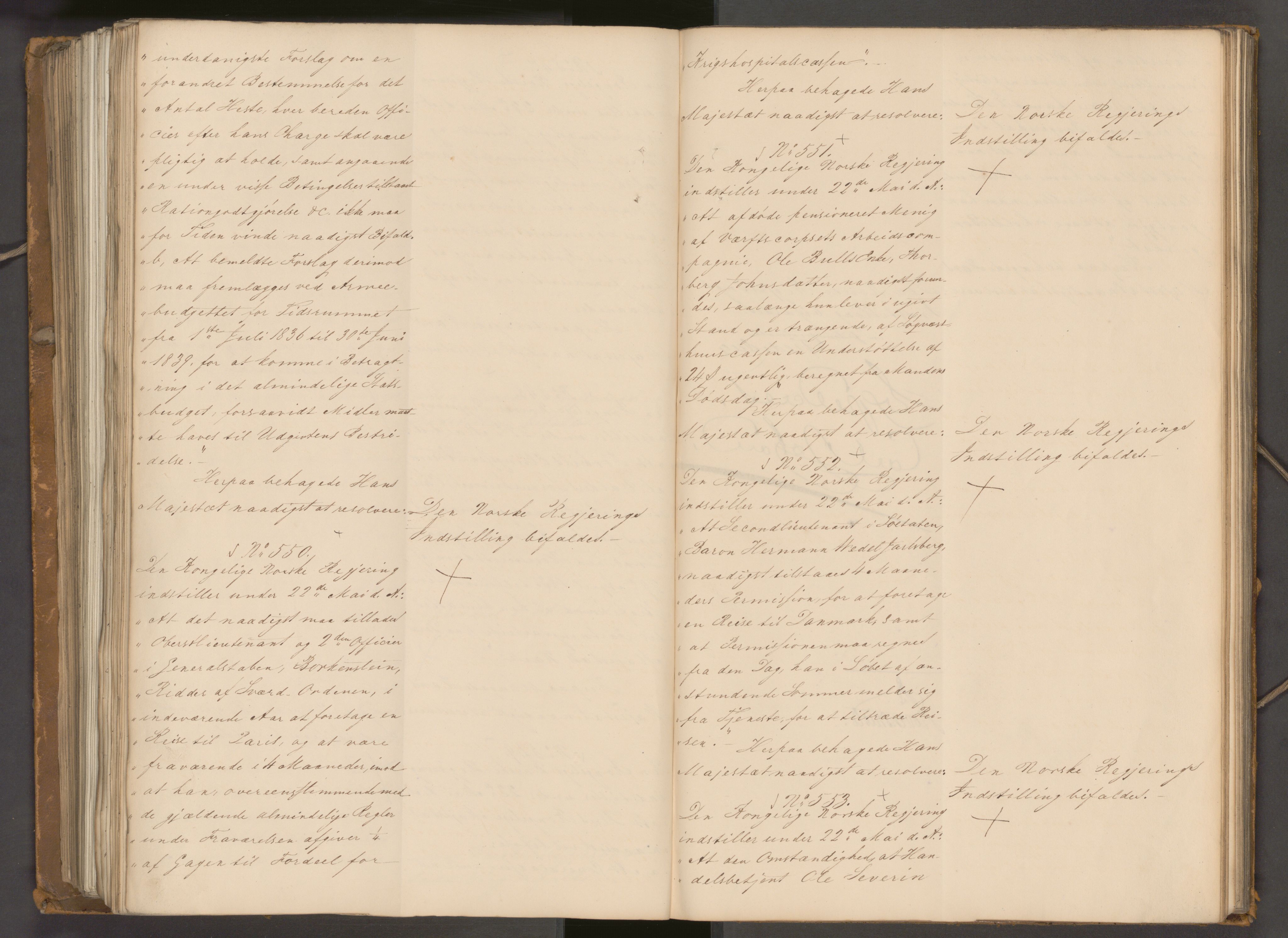 Statsrådssekretariatet, AV/RA-S-1001/A/Ab/L0040: Kgl. res. nr. 1-568, 1. halvår, 1835