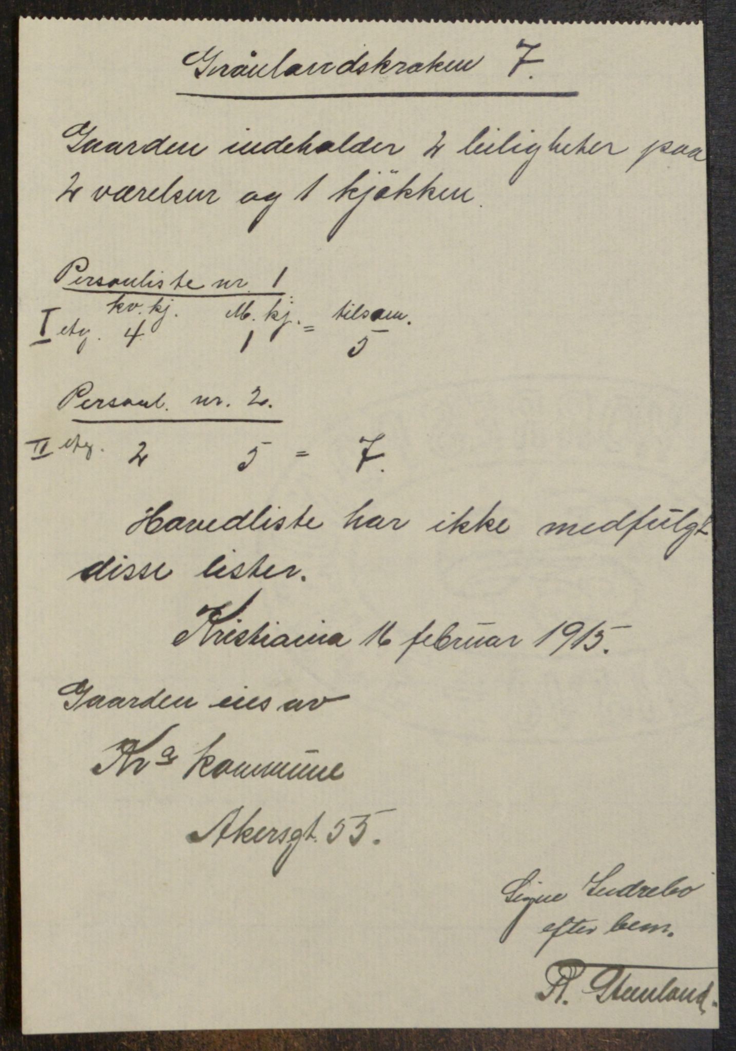 OBA, Kommunal folketelling 1.2.1915 for Kristiania, 1915, s. 31160