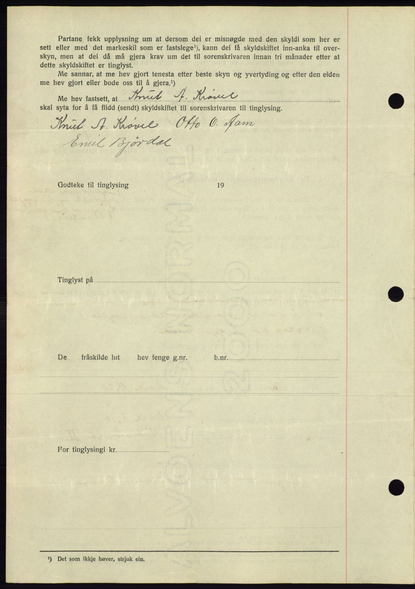 Søre Sunnmøre sorenskriveri, AV/SAT-A-4122/1/2/2C/L0071: Pantebok nr. 65, 1941-1941, Dagboknr: 535/1941