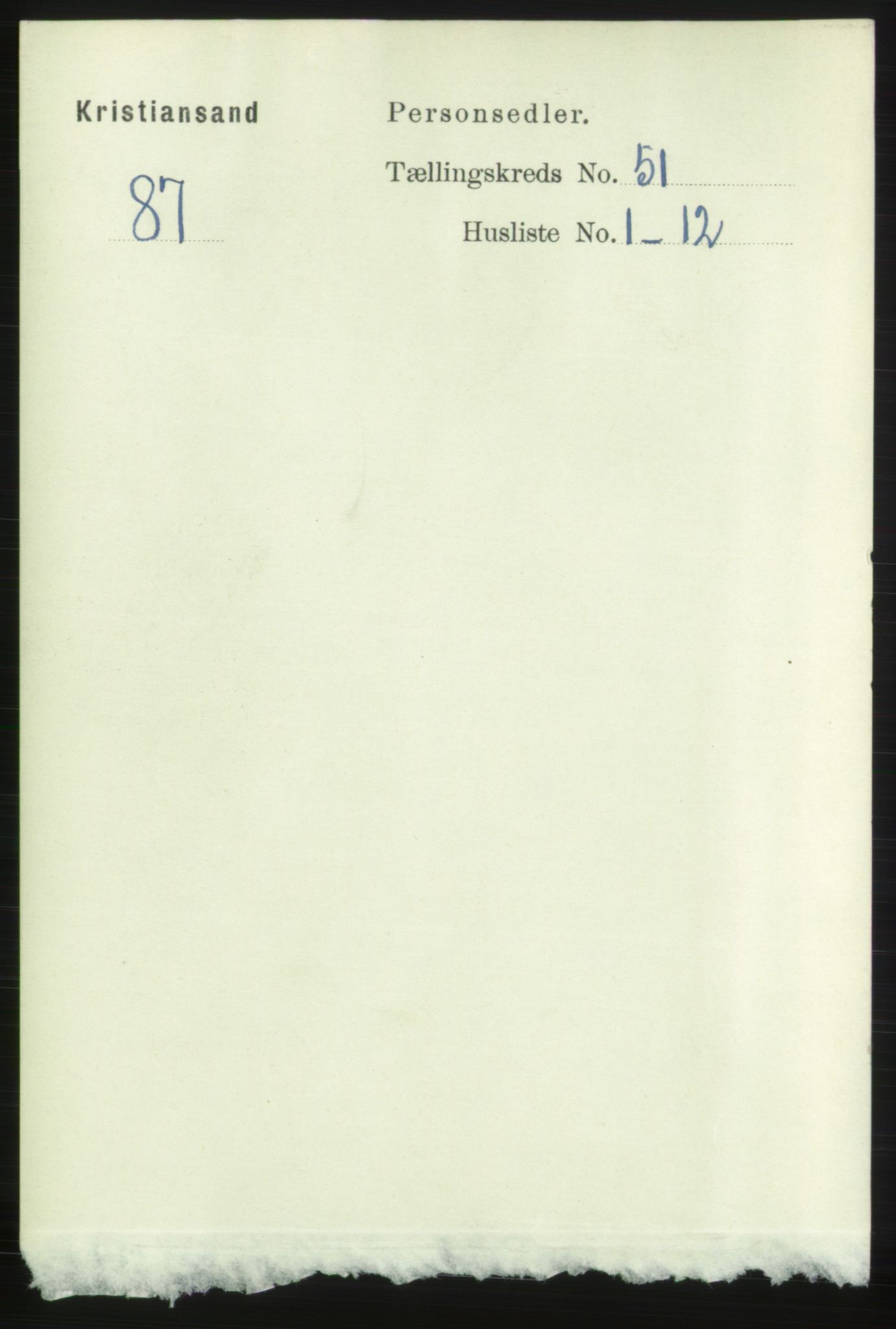 RA, Folketelling 1891 for 1001 Kristiansand kjøpstad, 1891, s. 15037