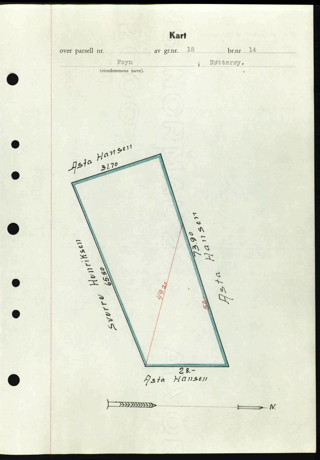 Tønsberg sorenskriveri, AV/SAKO-A-130/G/Ga/Gaa/L0014: Pantebok nr. A14, 1943-1944, Dagboknr: 2419/1943