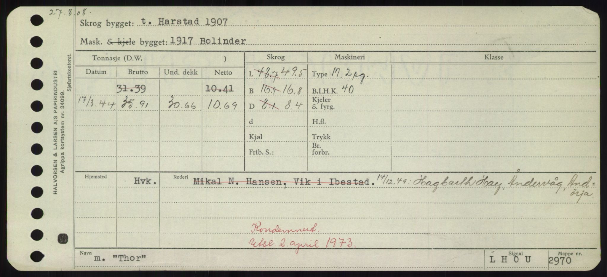 Sjøfartsdirektoratet med forløpere, Skipsmålingen, AV/RA-S-1627/H/Hd/L0038: Fartøy, T-Th, s. 607