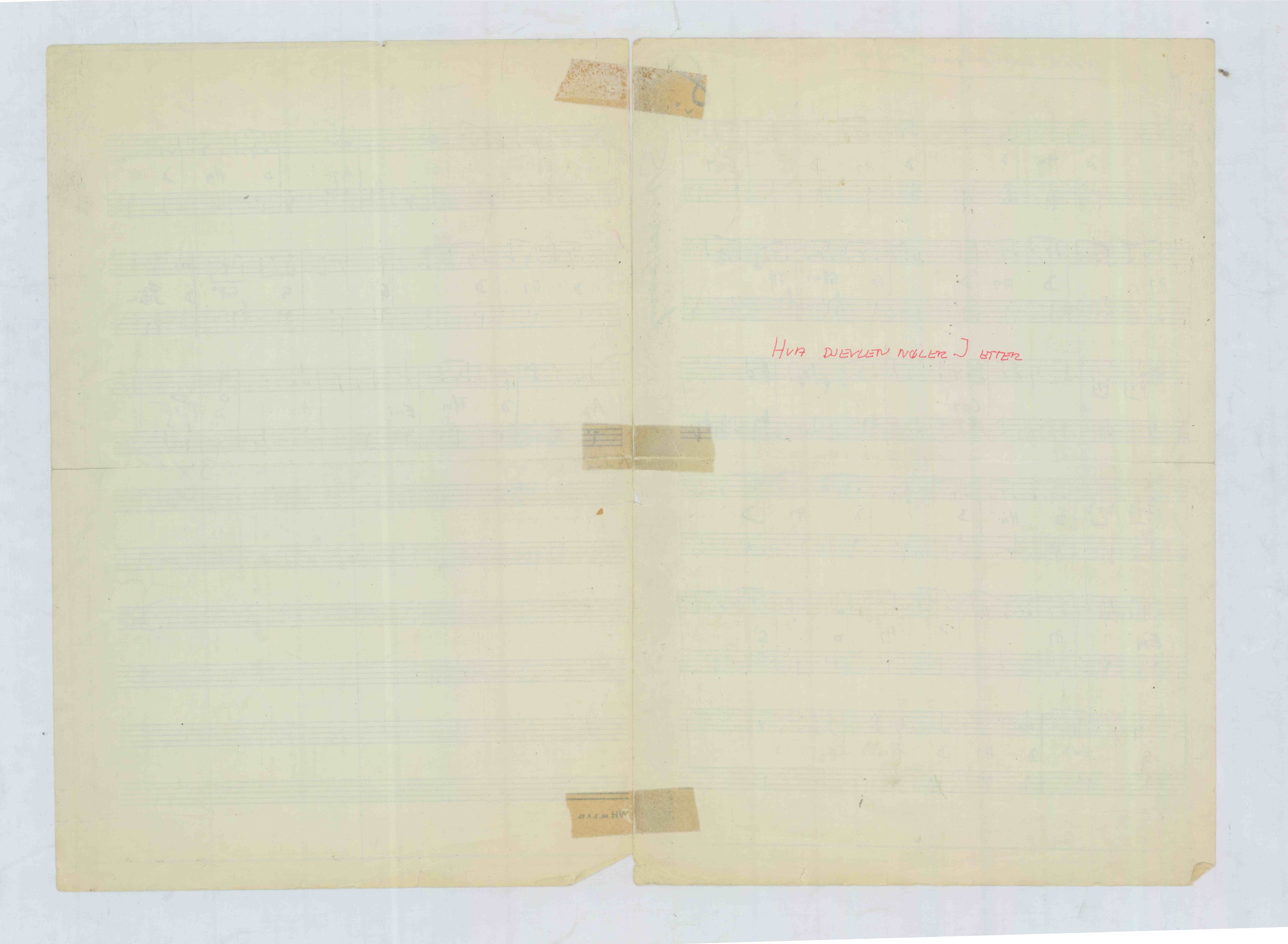 Otto Nielsen, TRKO/PA-1176/F/L0016/0181: Noter / Hvad djevelen, 1966