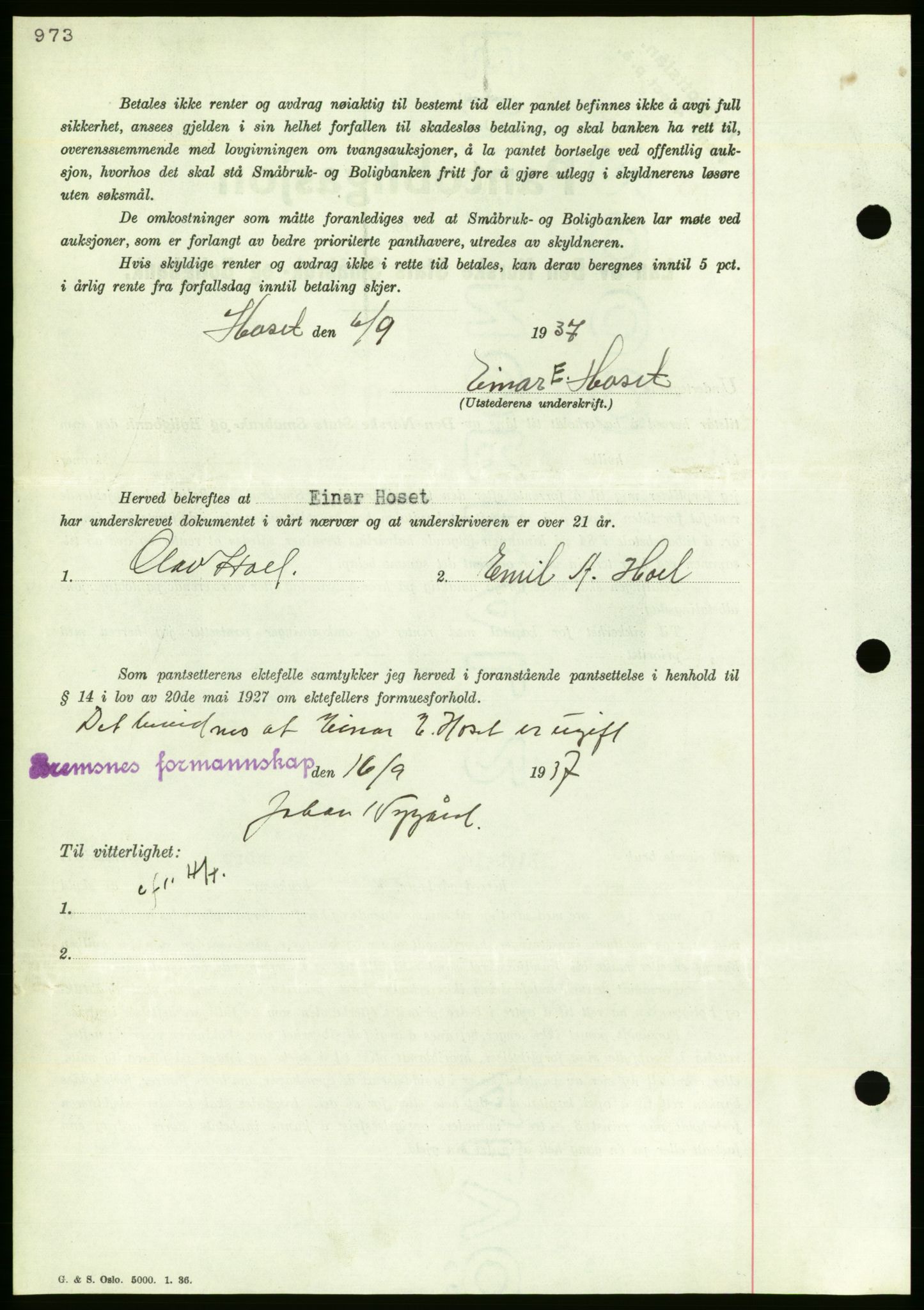 Nordmøre sorenskriveri, AV/SAT-A-4132/1/2/2Ca/L0091: Pantebok nr. B81, 1937-1937, Dagboknr: 2334/1937