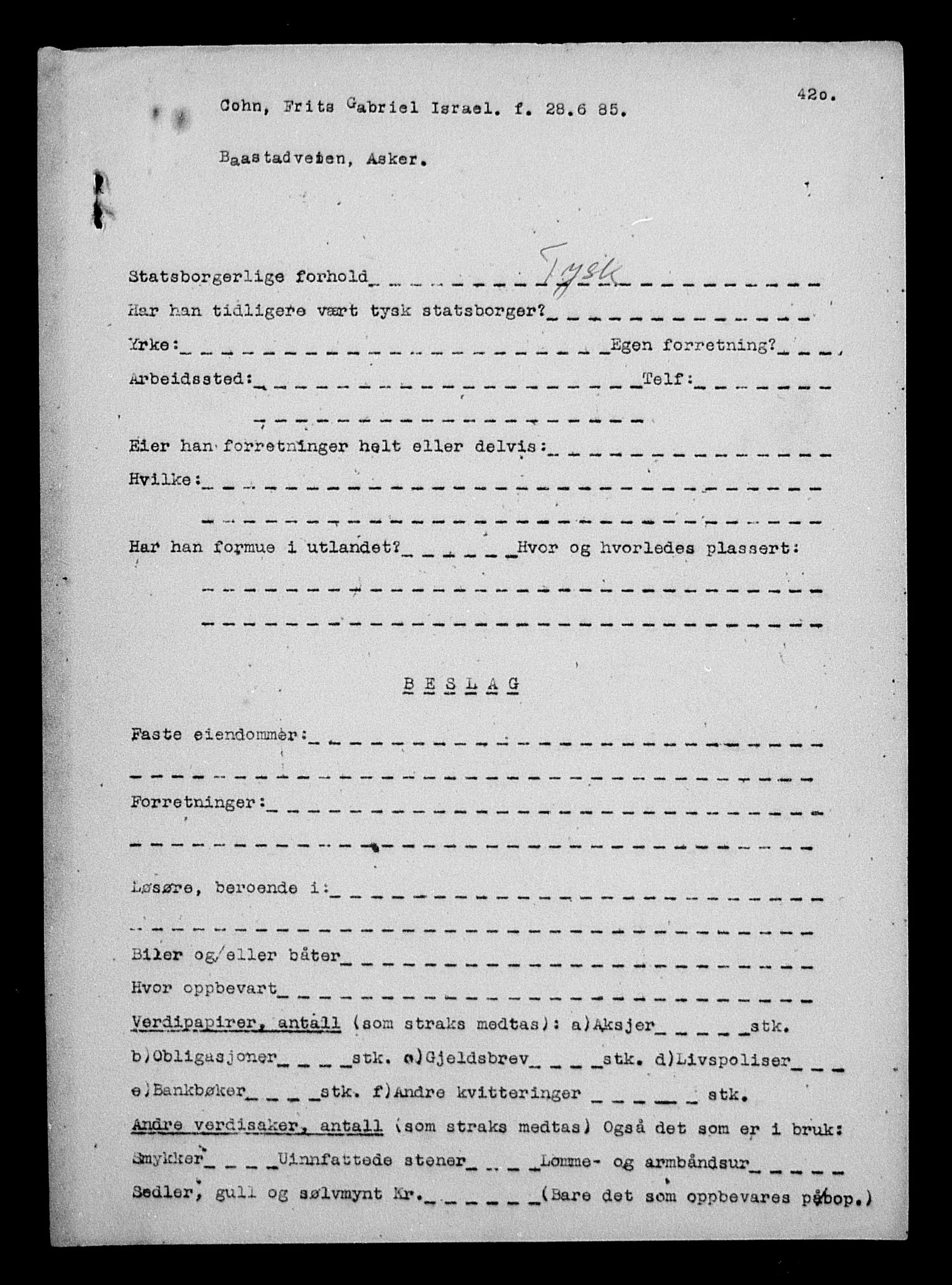 Justisdepartementet, Tilbakeføringskontoret for inndratte formuer, AV/RA-S-1564/H/Hc/Hcc/L0928: --, 1945-1947, s. 532