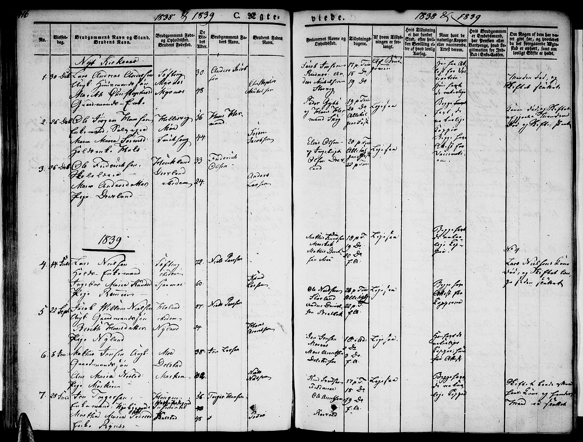 Ministerialprotokoller, klokkerbøker og fødselsregistre - Nordland, AV/SAT-A-1459/820/L0290: Ministerialbok nr. 820A11, 1826-1845, s. 416