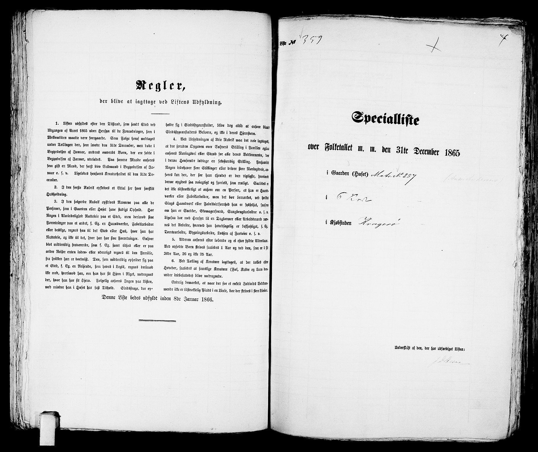 RA, Folketelling 1865 for 0801B Kragerø prestegjeld, Kragerø kjøpstad, 1865, s. 733